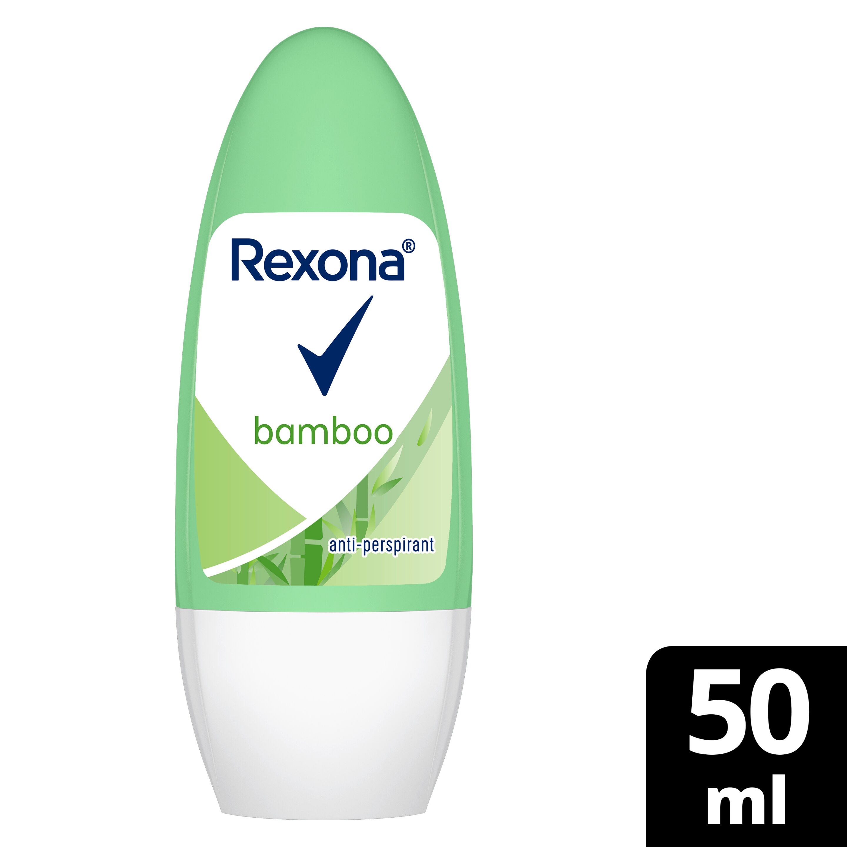 REXONA for Women Antiperspirant Deodorant Roll-On, 48 Hour Sweat and Odor Protection, Bamboo, Keeps You Feeling Fresh and Dry, 50ml