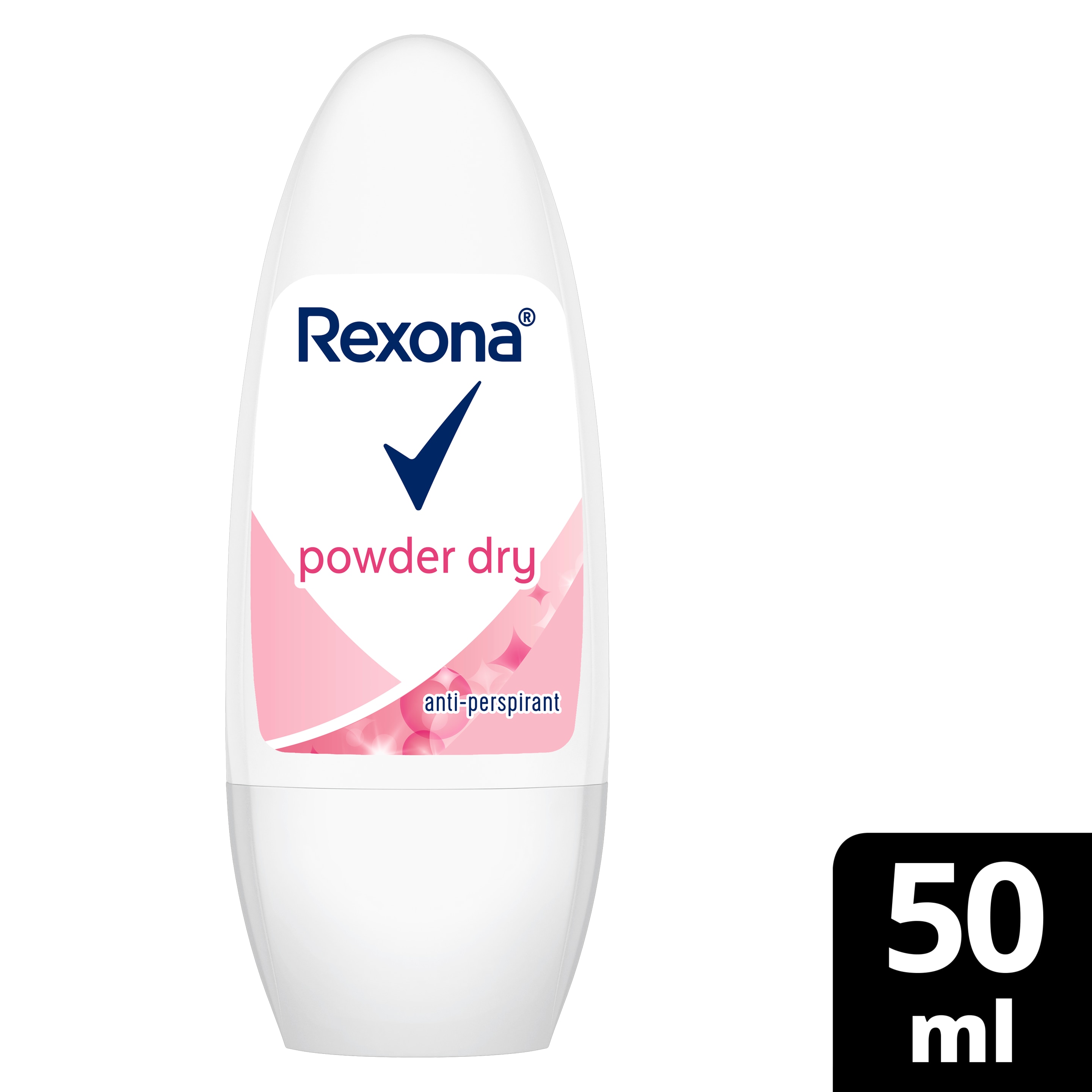 Rexona for Women Antiperspirant Deodorant Roll-On, 48 Hour Sweat and Odor Protection, Powder Dry, Keeps You Feeling Fresh and Dry, 50ml