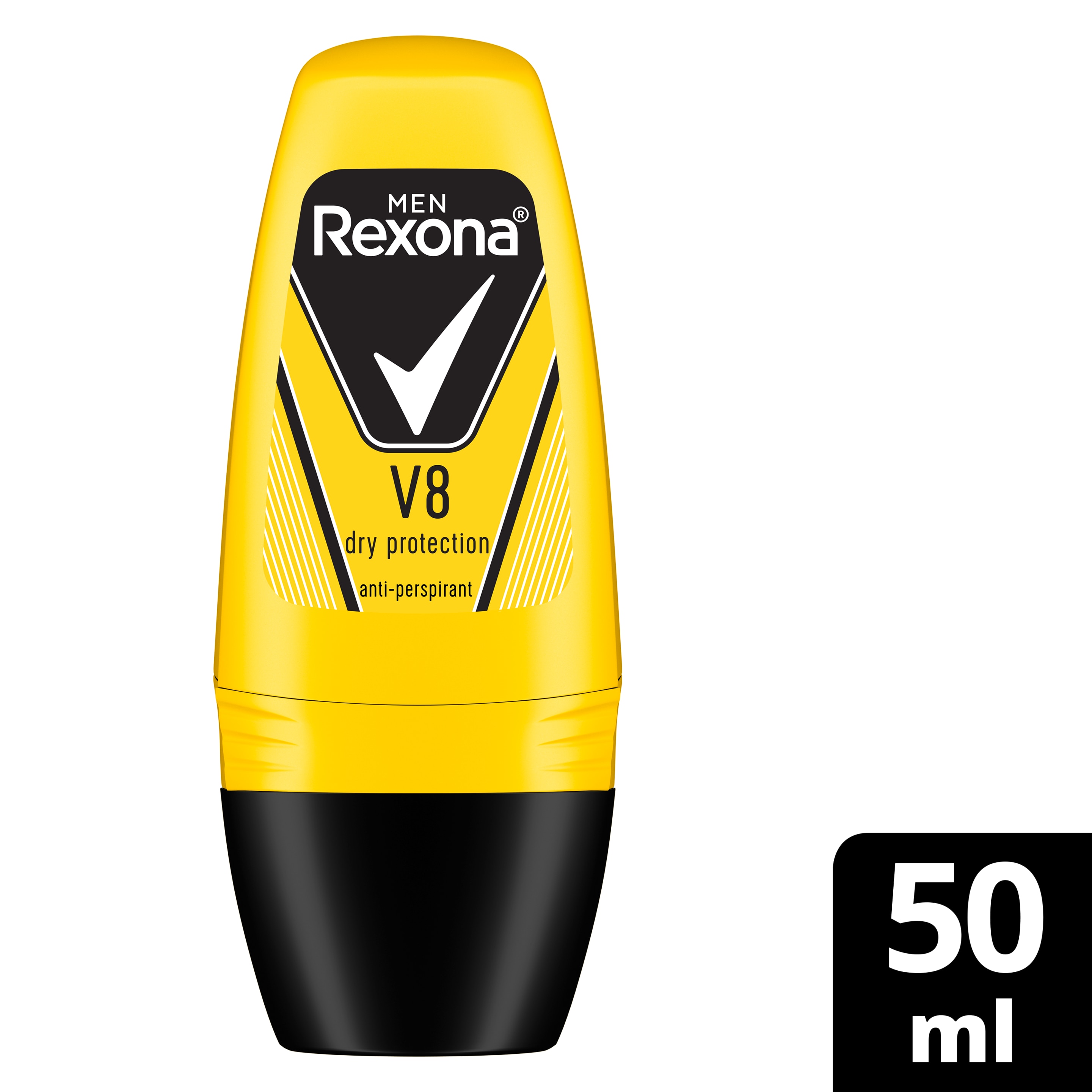 REXONA MEN for Men Antiperspirant Deodorant Roll-On, 48 Hour Sweat and Odor Protection, V8, Keeps You Feeling Fresh and Dry, 50ml