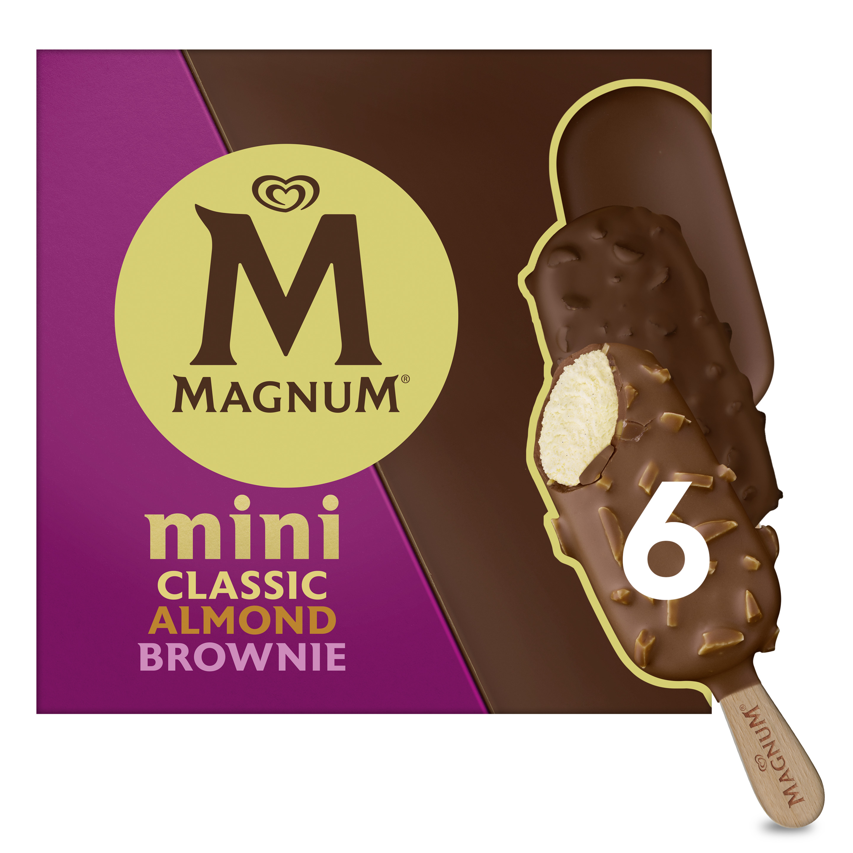 Magnum Mini Classic, Almond & Brownie Mix 6x45ml