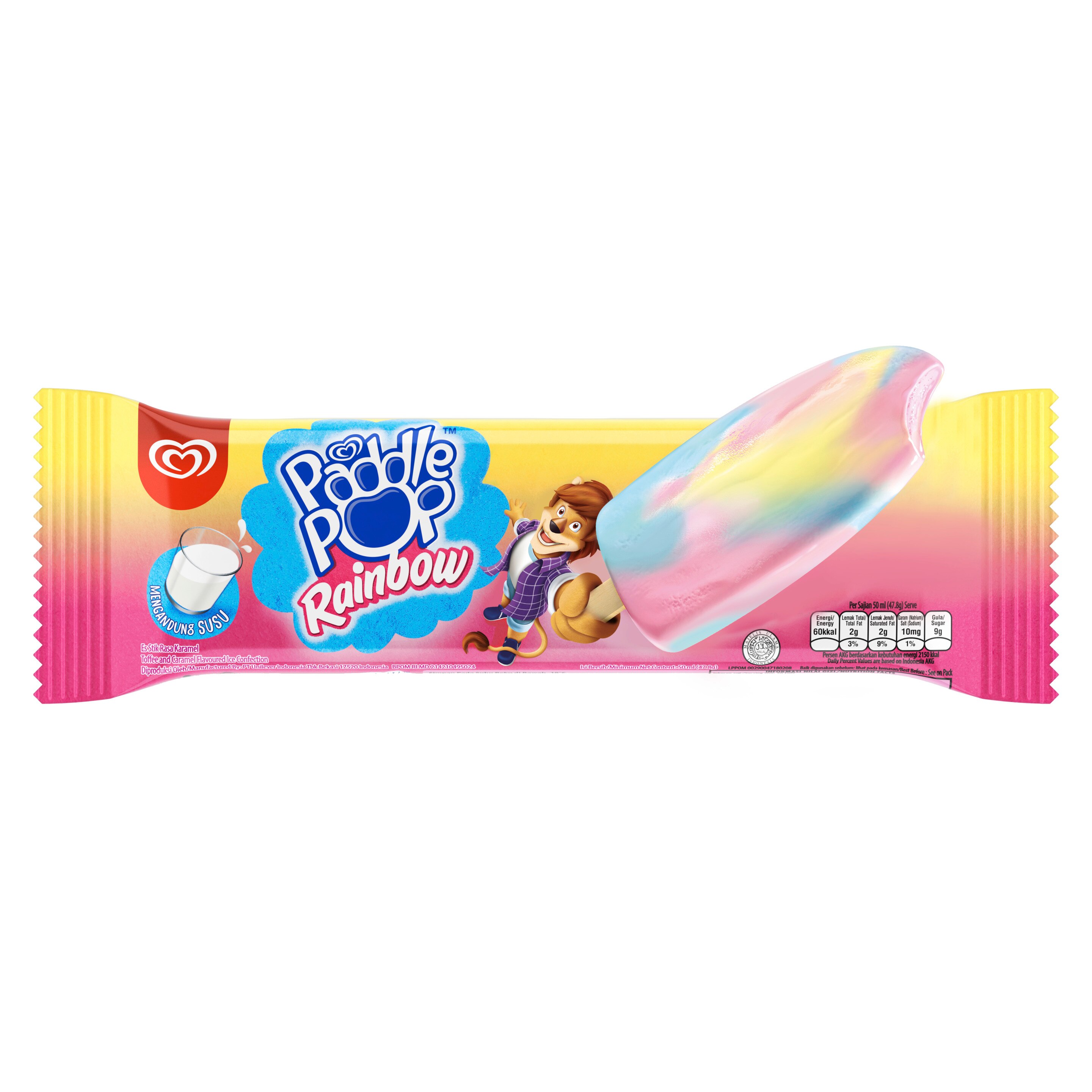 Paddle Pop Rainbow, Es Krim Pelangi Unik Bercita Rasa Karamel | Wall's