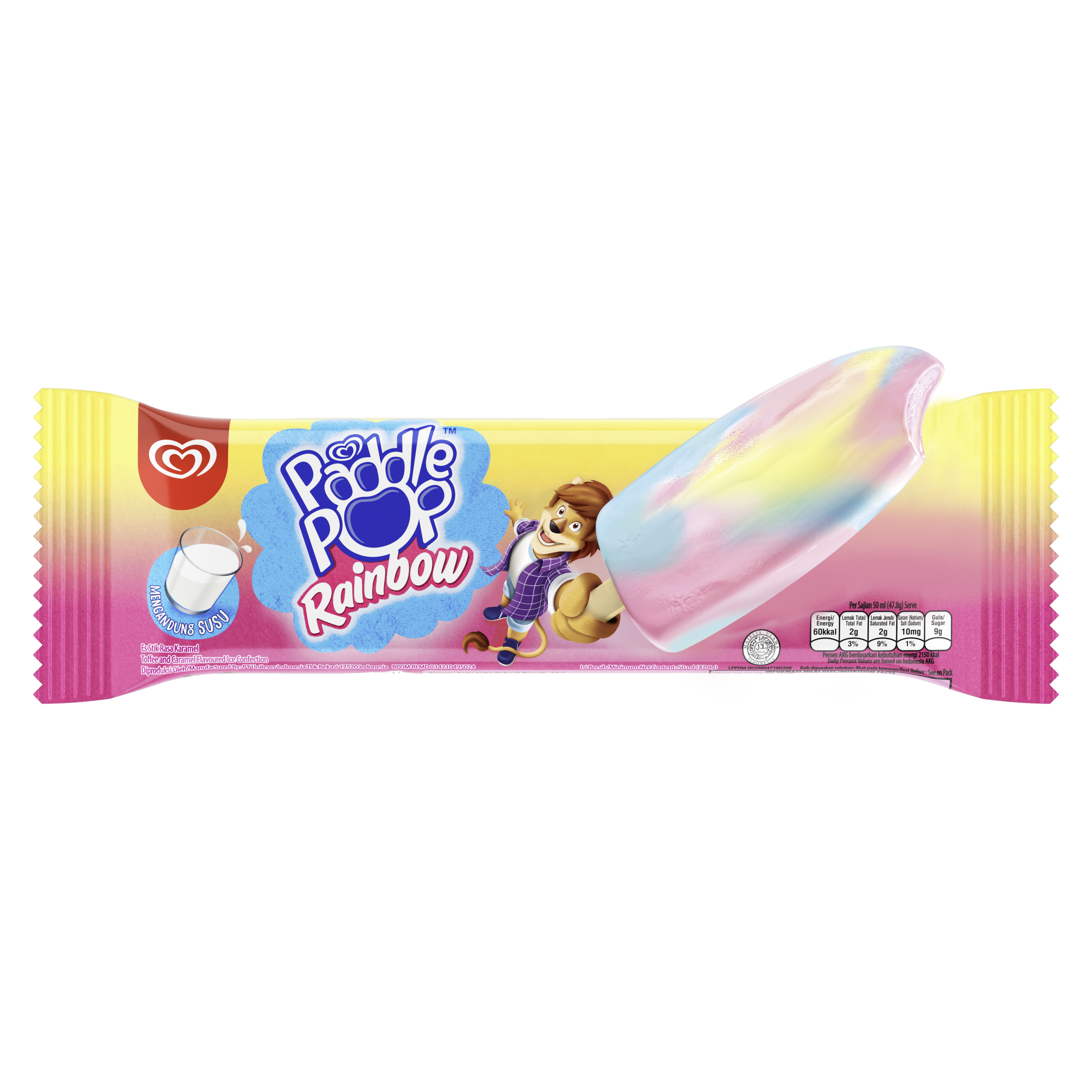Paddle Pop Rainbow, Es Krim Pelangi Unik Bercita Rasa Karamel | Wall's