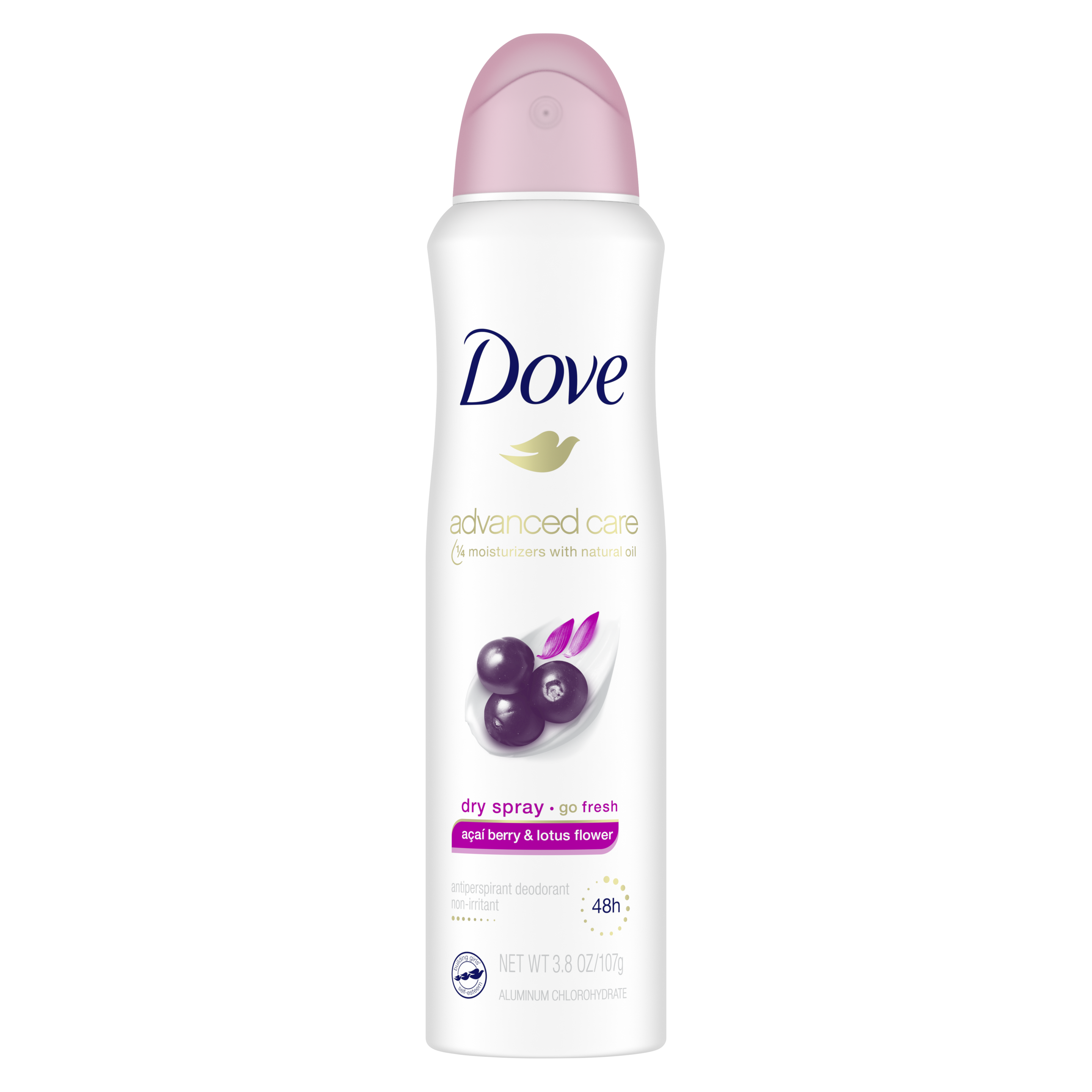 Dove Advanced Care Dry Spray Antiperspirant Deodorant Go Fresh Acai Berry & Lotus Flower 3.8oz