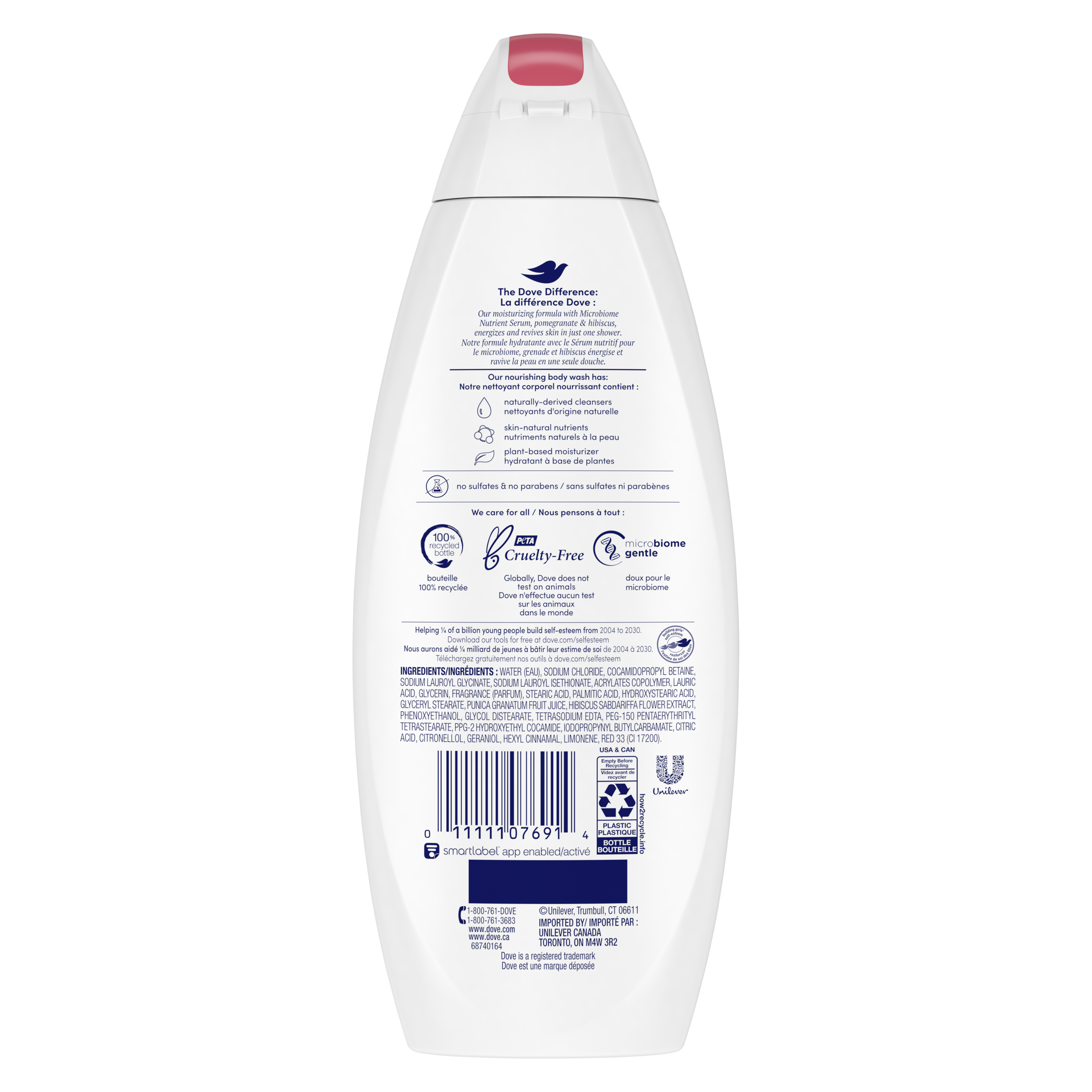 Nettoyant pour le corps Dove Rejuvenating à la grenade et à l'hibiscus