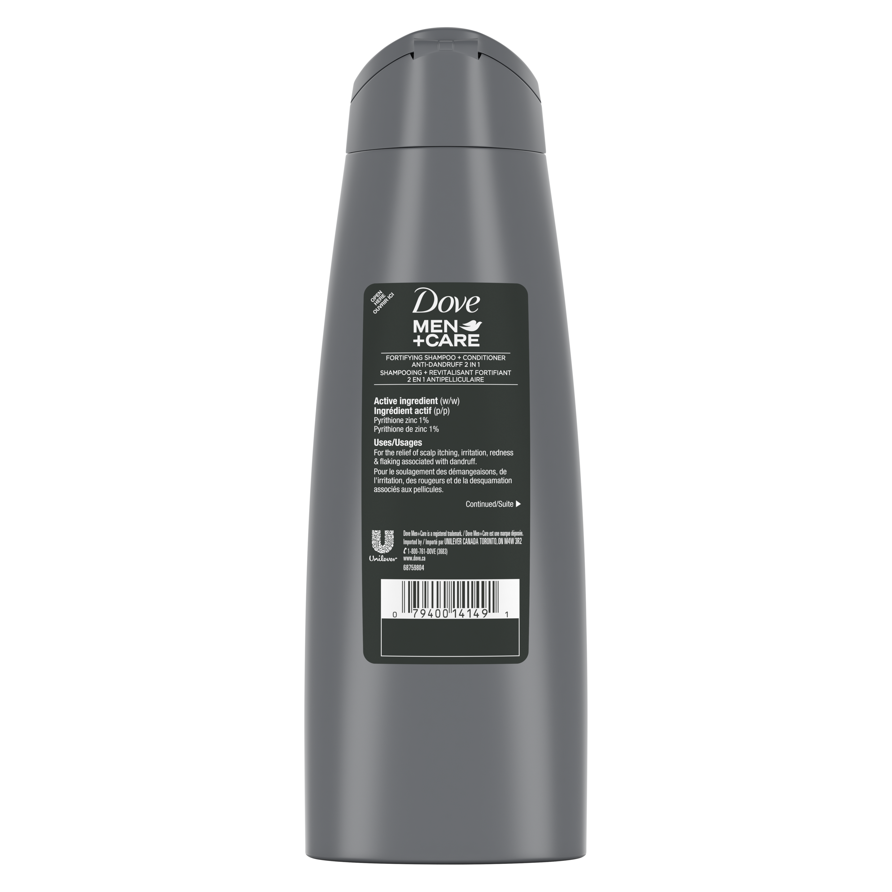 Men+Care Anti-Dandruff Shampoo and Conditioner 355ml Back