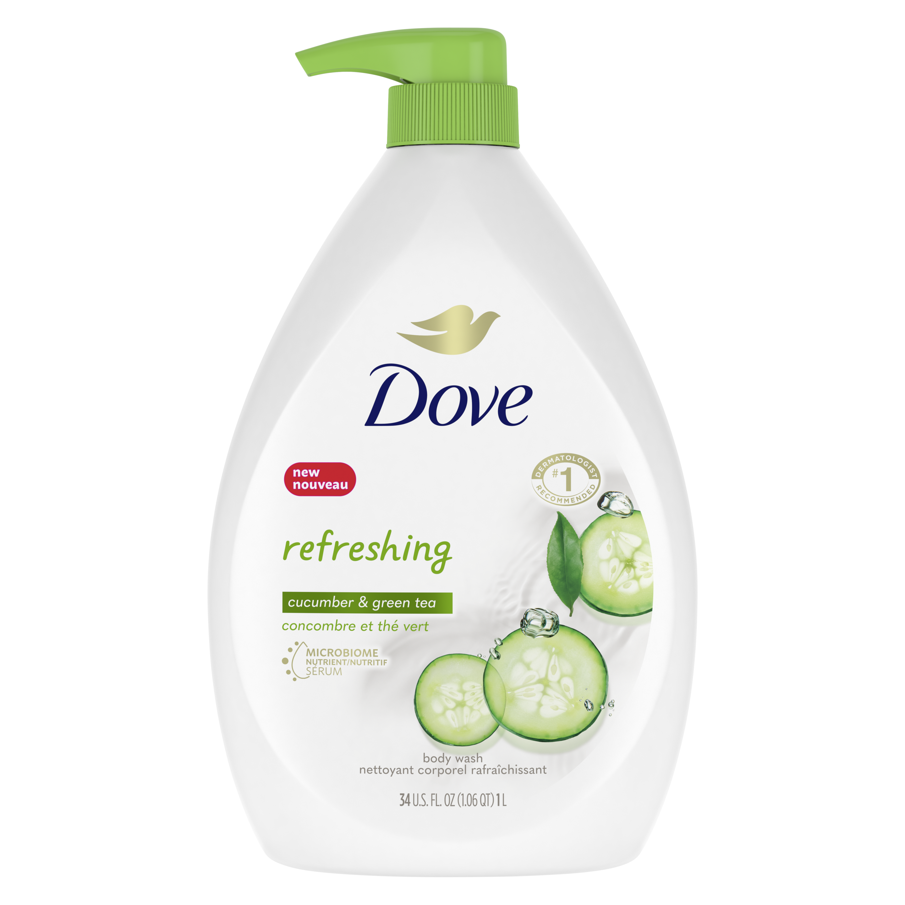 Refreshing Body Wash with Cucumber and Green Tea 34 oz