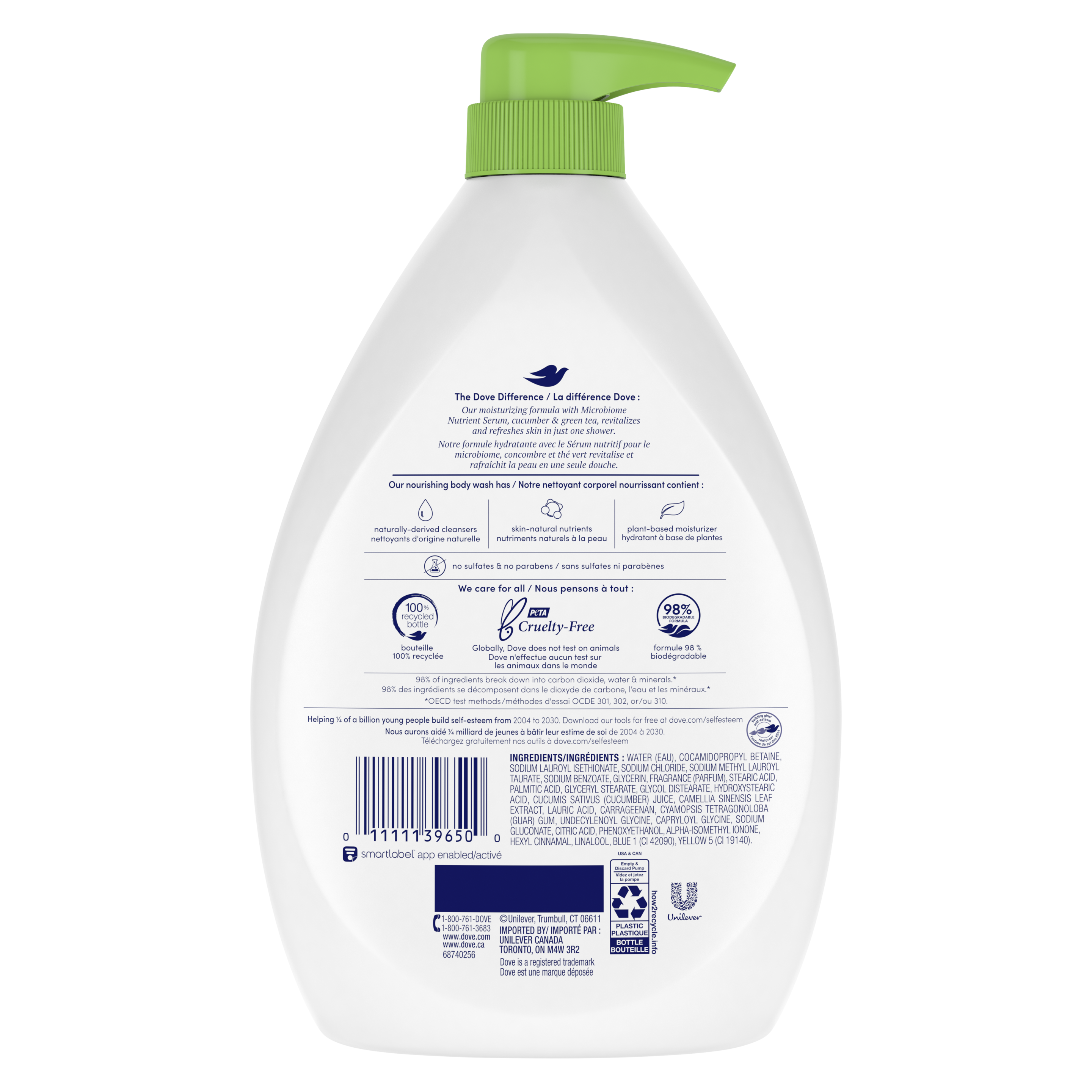 Dove Refreshing Body Wash with Cucumber and Green Tea