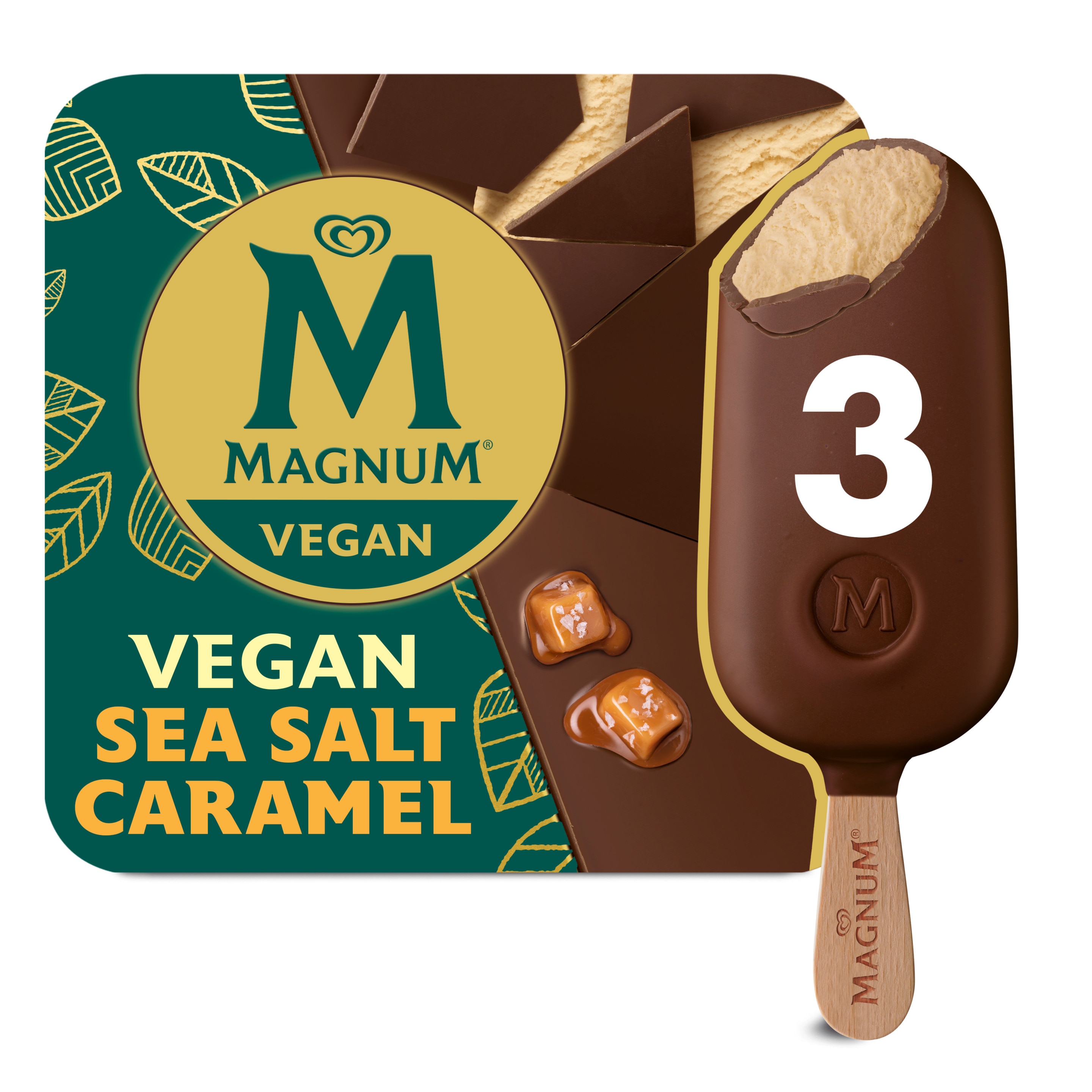 Magnum Vegan Sea Salt Caramel Ice Cream 3 x 90ml