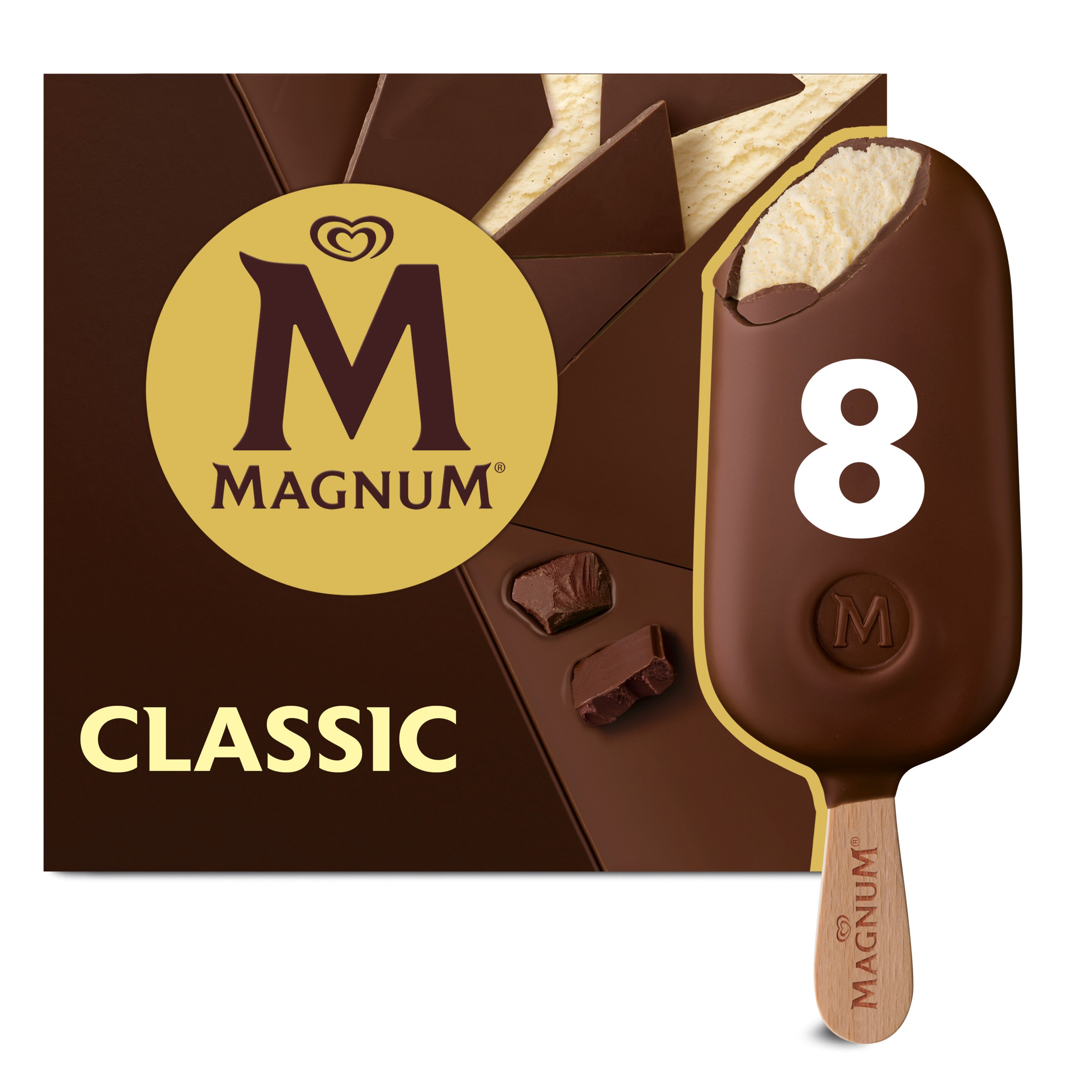 Magnum Classic Multipack x8 | Cremiges Premium Eis und knackige Schokolade
