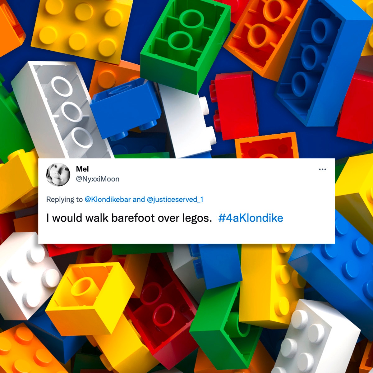 barefoot over Lego