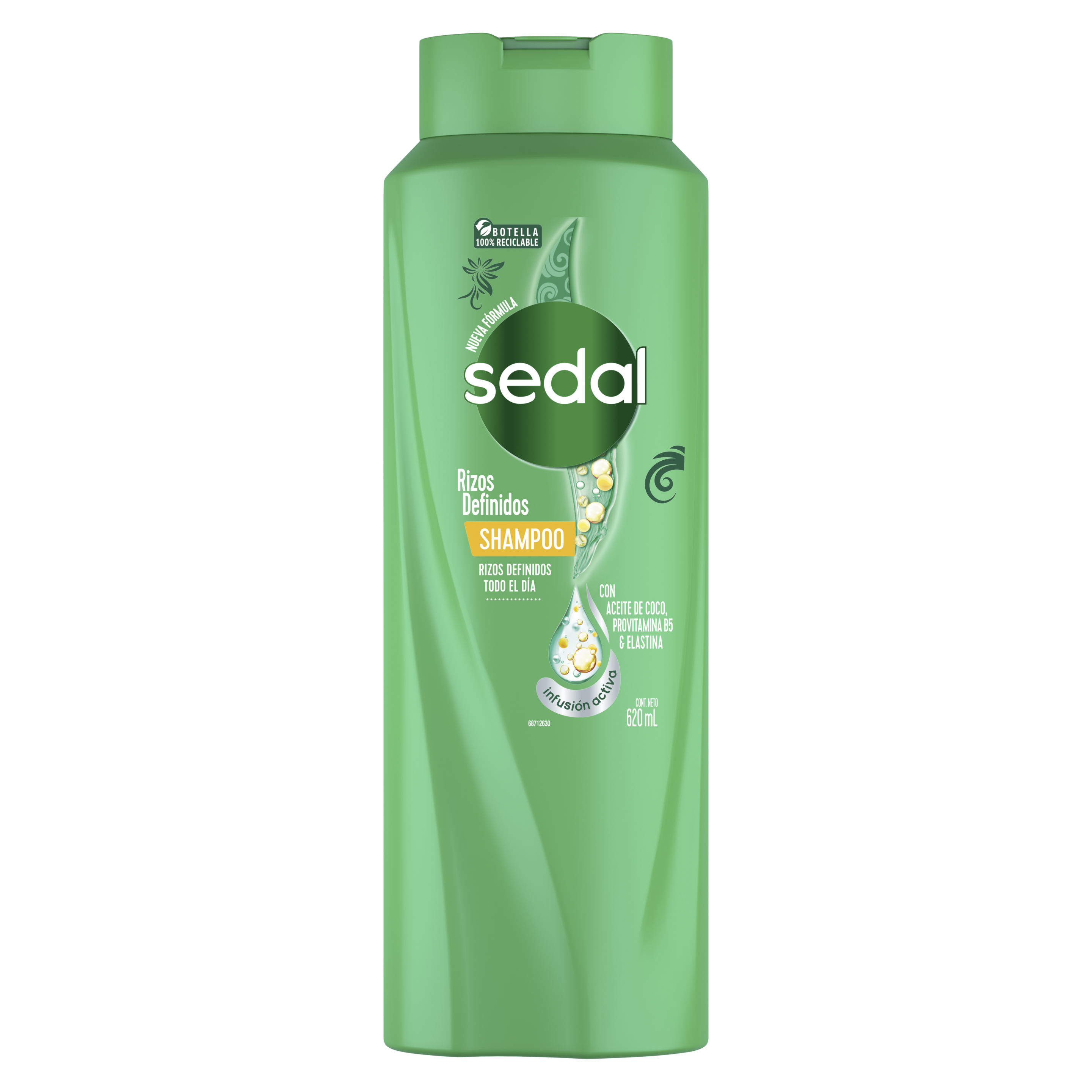 Imagen al frente del paquete Shampoo Sedal Rizos Definidos 620 ml