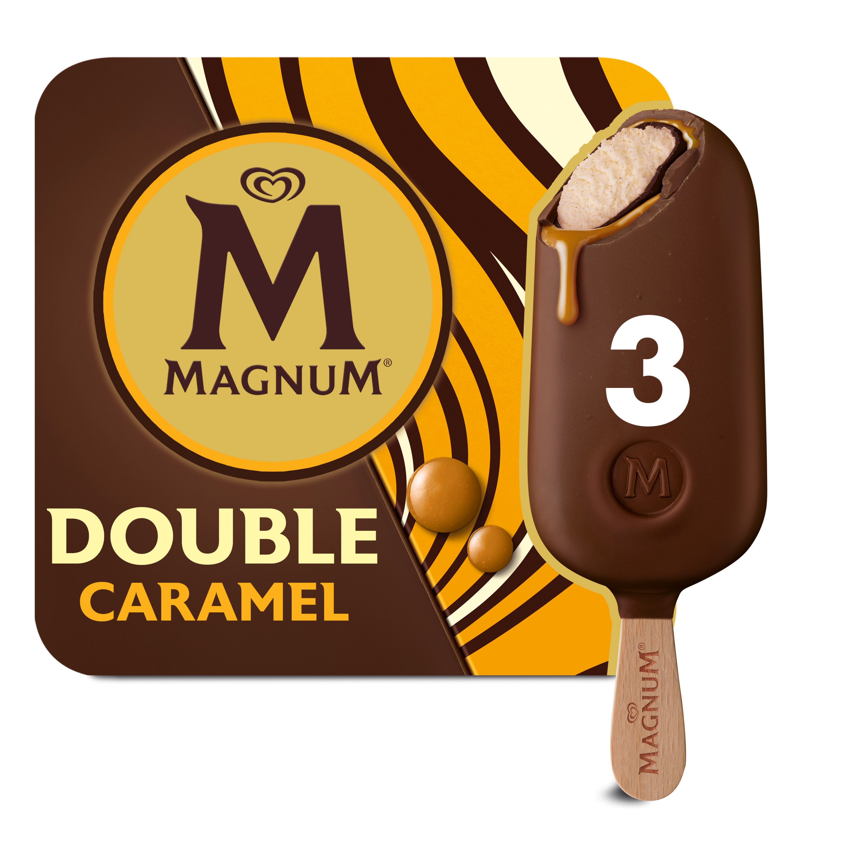 Magnum Double Caramel Ice Cream 3 x 88ml
