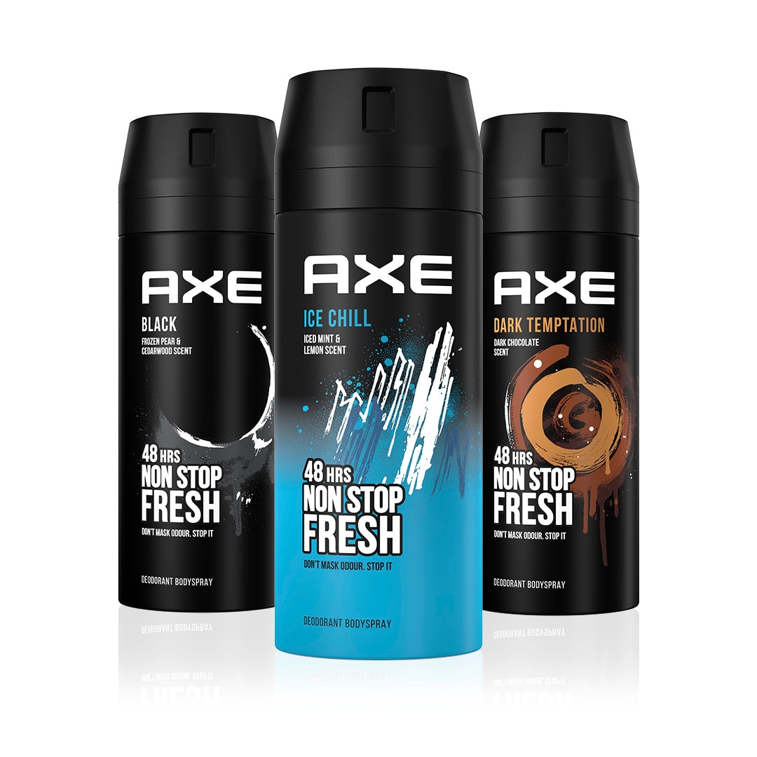 Ett urval av Axe-dofter för daglig användning