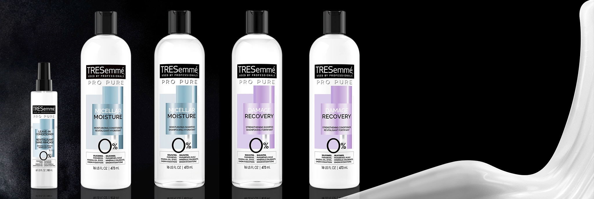 Product shot of TRESemmé Pro Pure collection