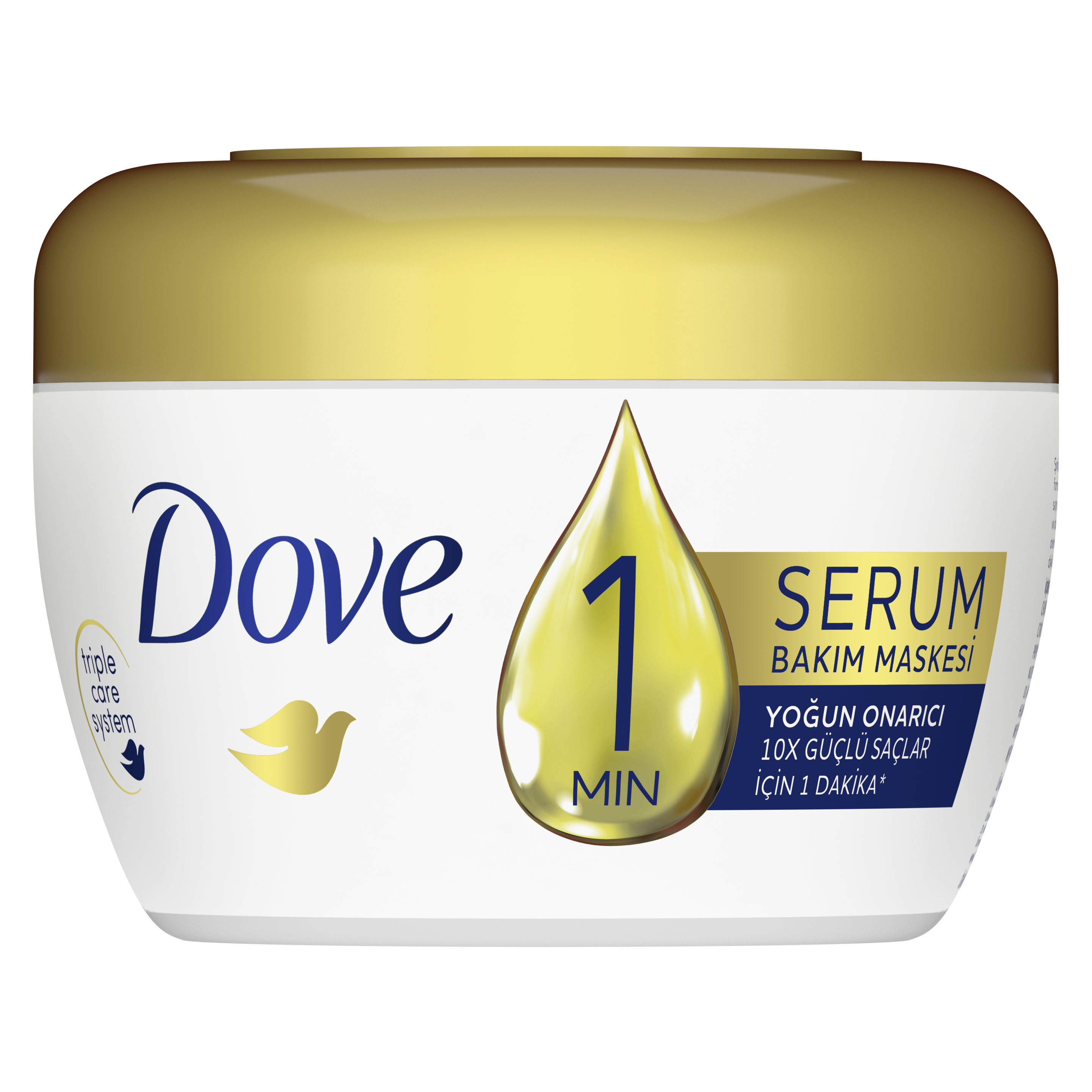 DOVE 1 Minute Serum Saç Bakım Maskesi  Yoğun Onarıcı  160 ml