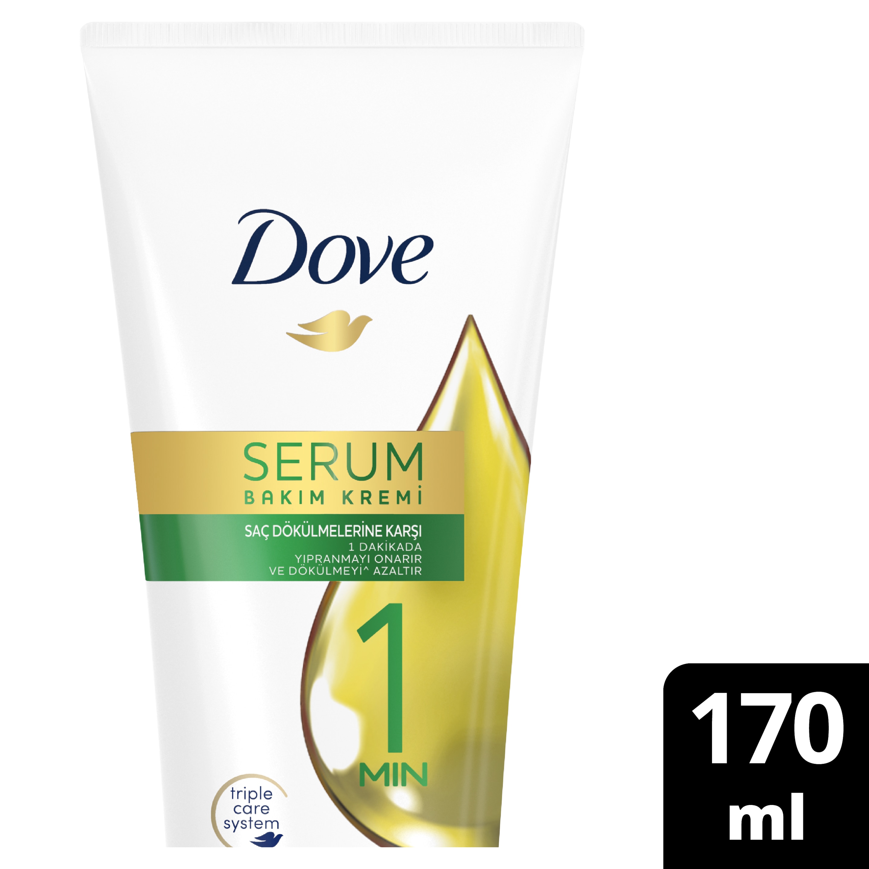DOVE 1 Minute Serum Saç Bakım Kremi  Saç Dökülmelerine Karşı  170 ml