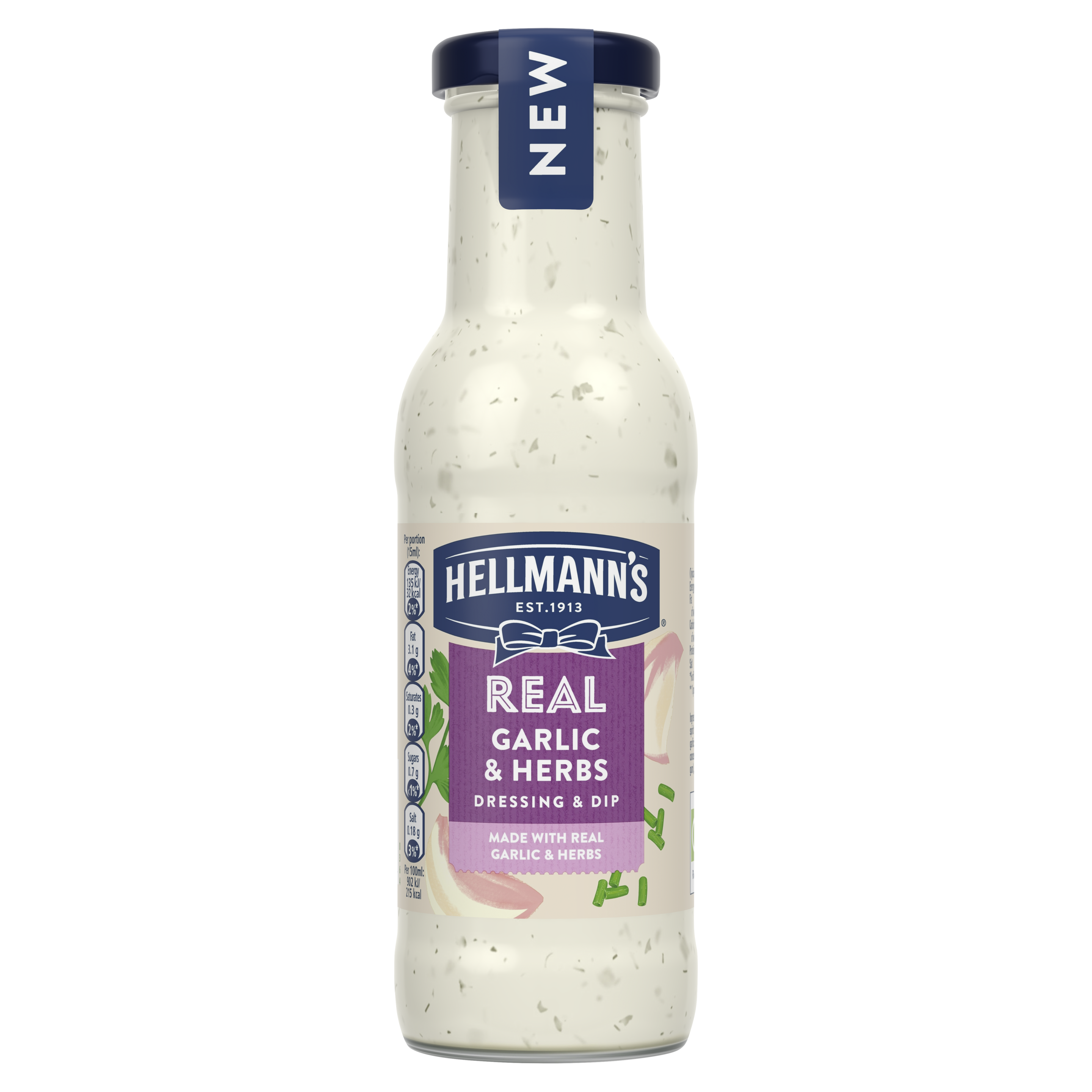 Hellmann's Real Garlic & Herb Dressing & Dip 250 ml