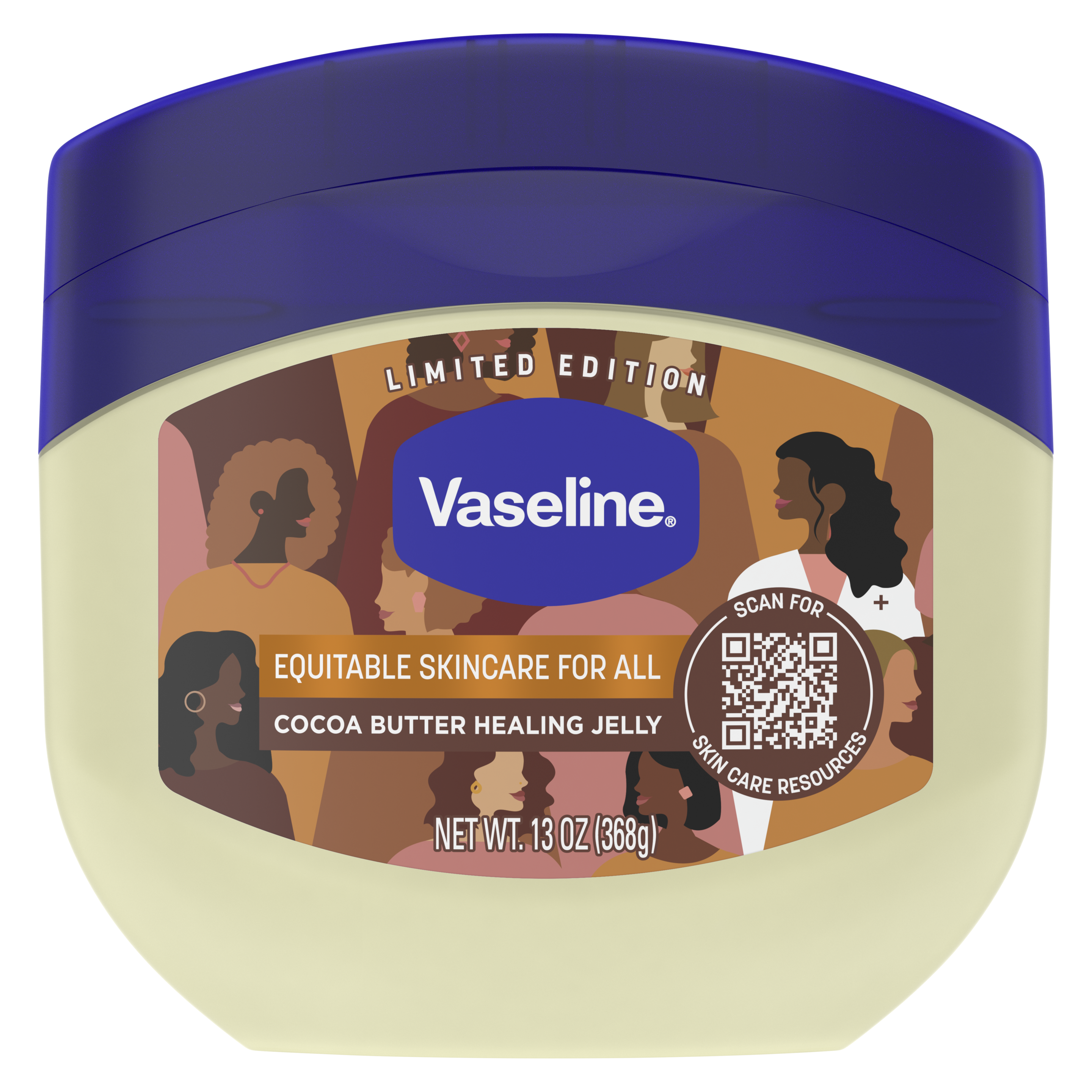 Vaseline® Cocoa Butter Jelly Jar front of pack limited edition artwork