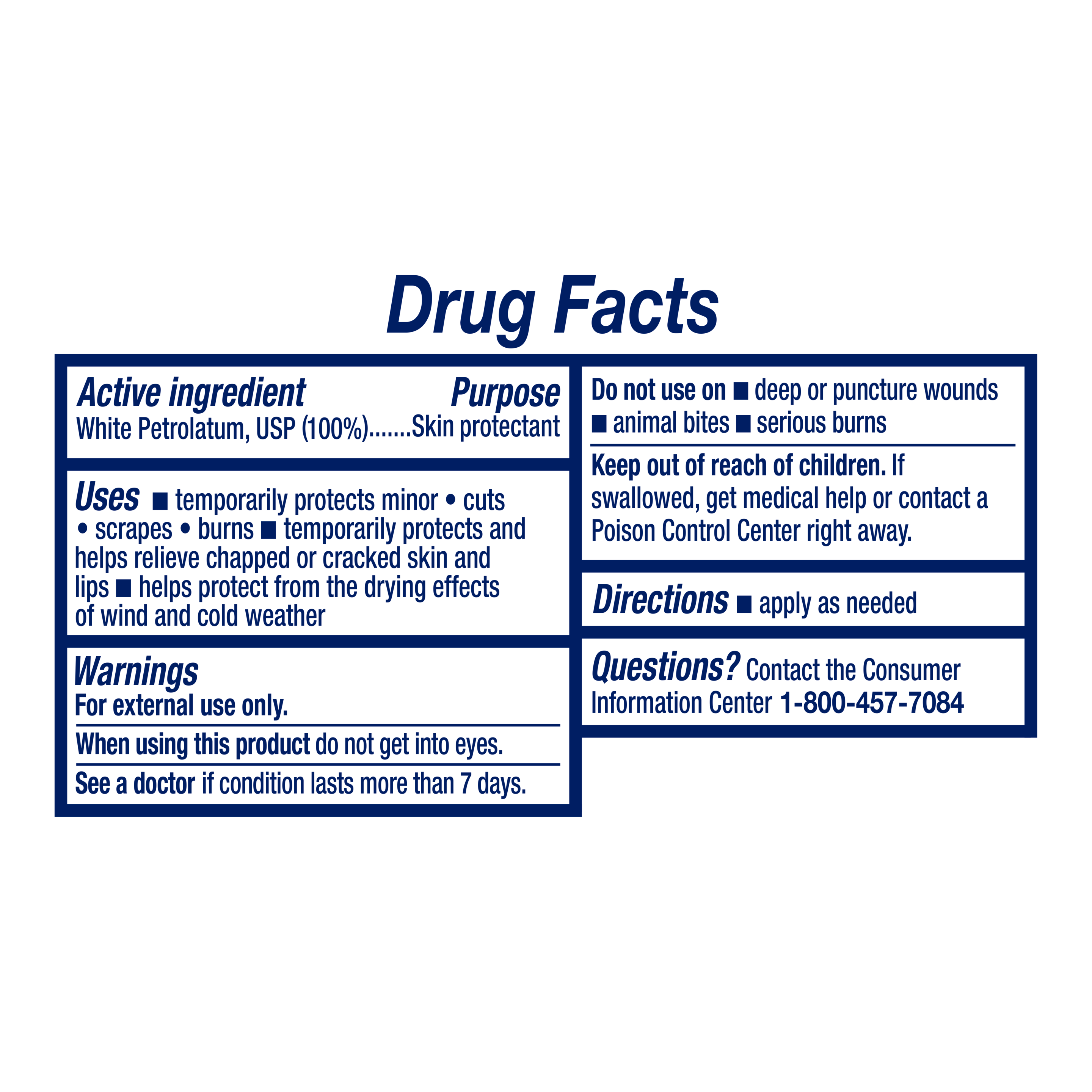 Vaseline® Healing Jelly Jar back of pack