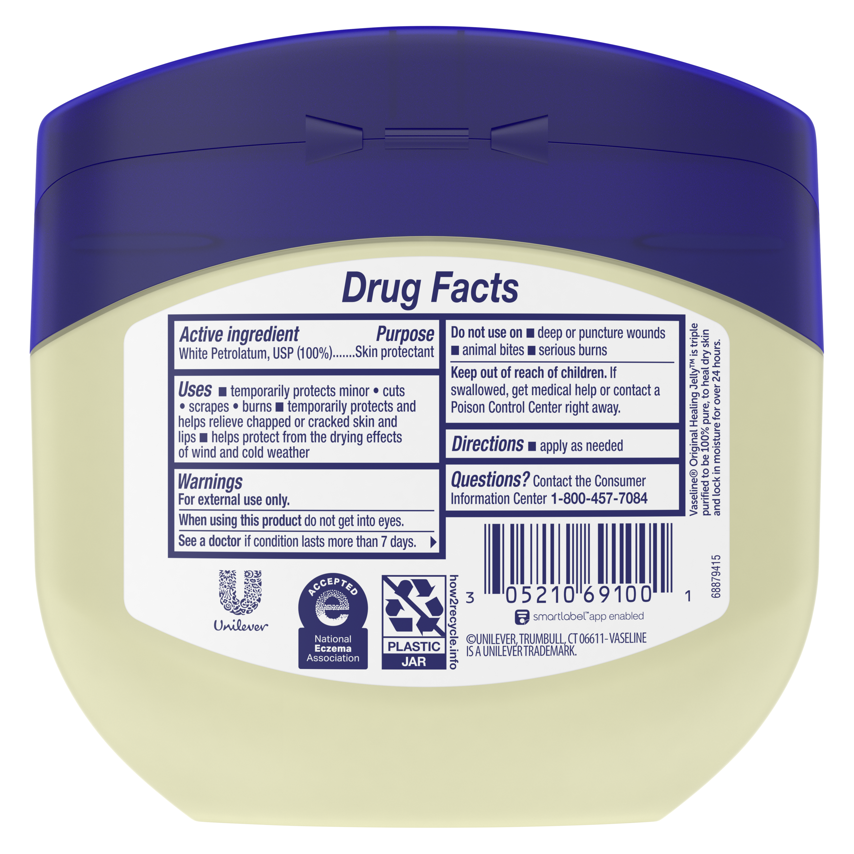 Vaseline® Healing Jelly Jar front of pack