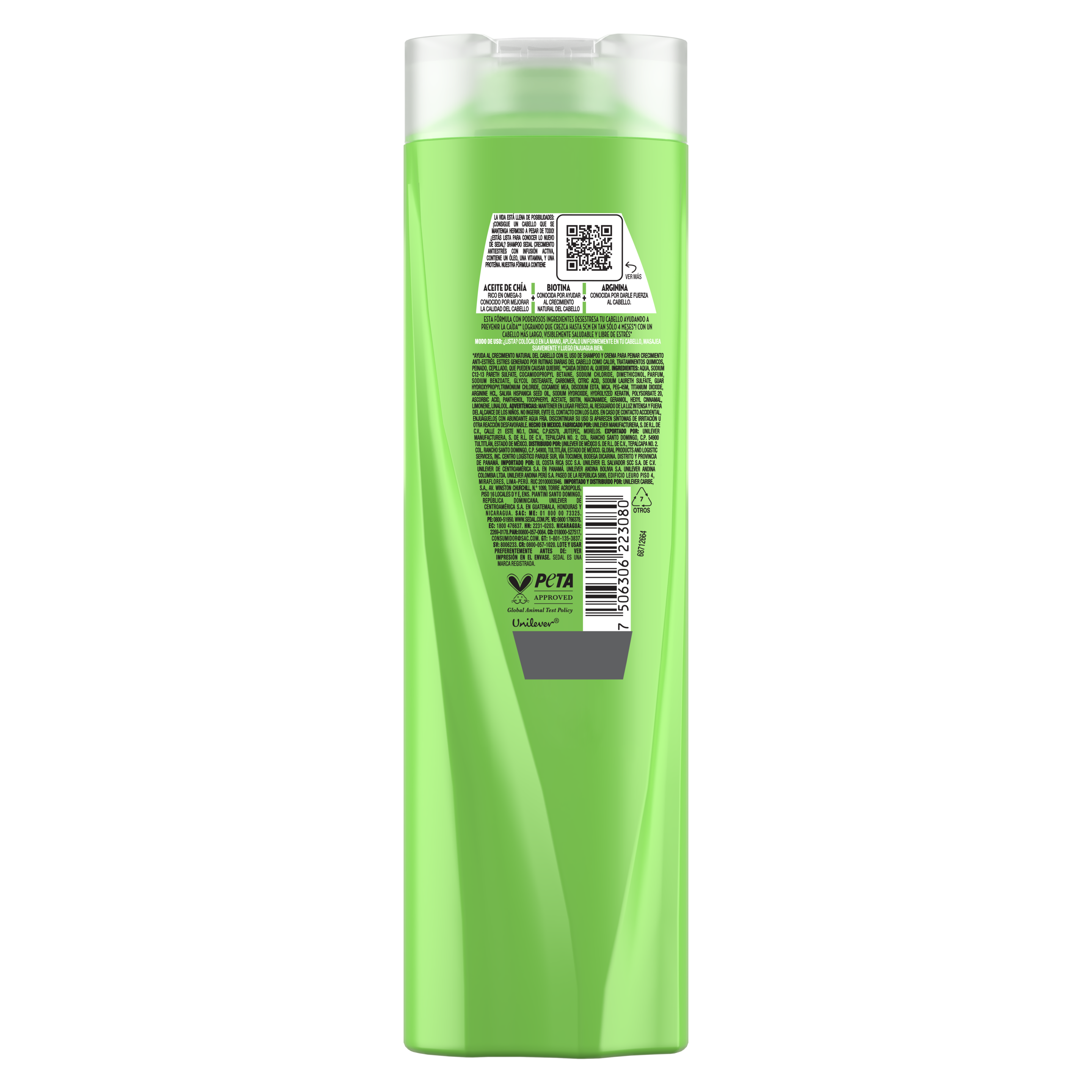 Shampoo Sedal Crecimiento anti-estrés 620ml