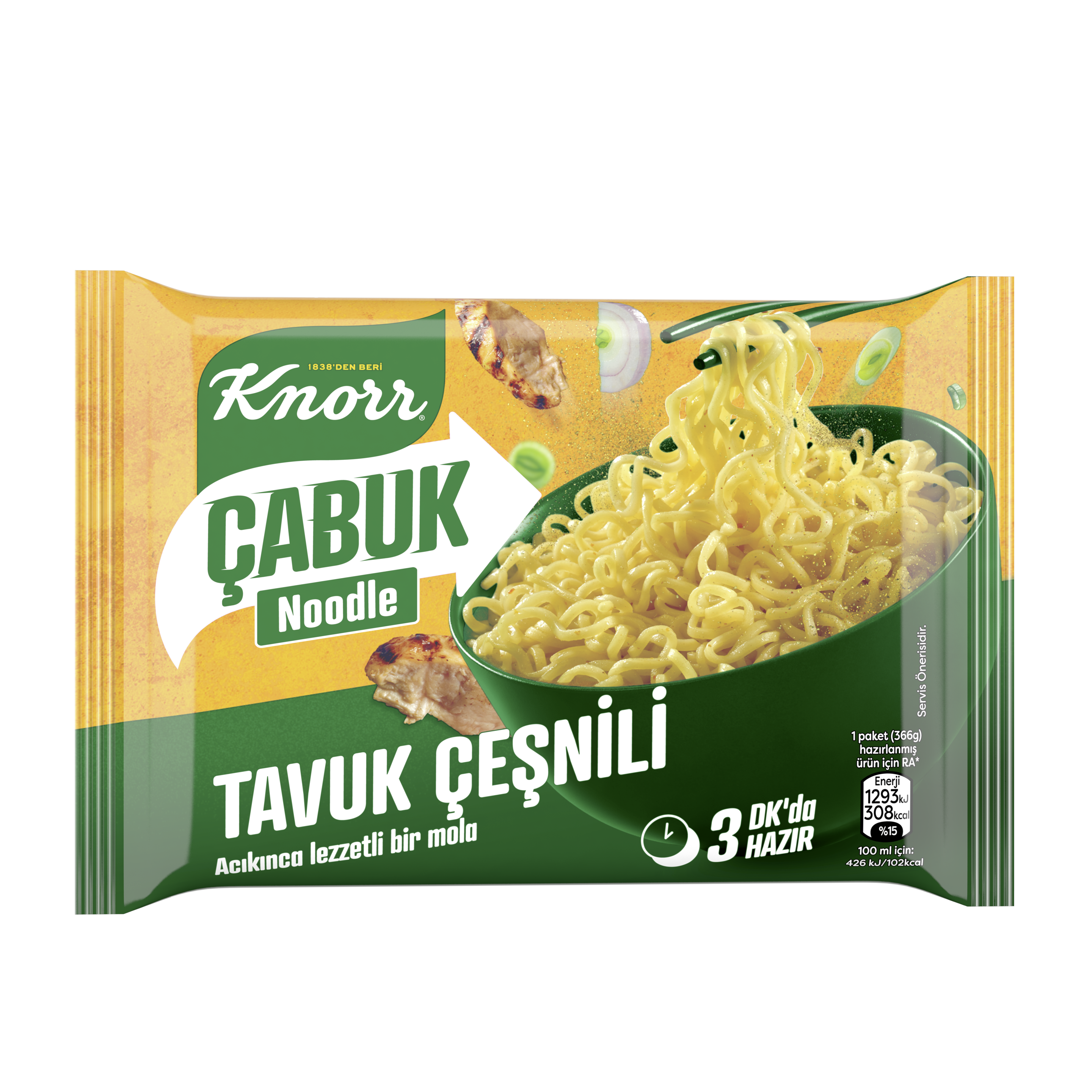 Knorr Tavuk Çeşnili Çabuk Noodle packshot