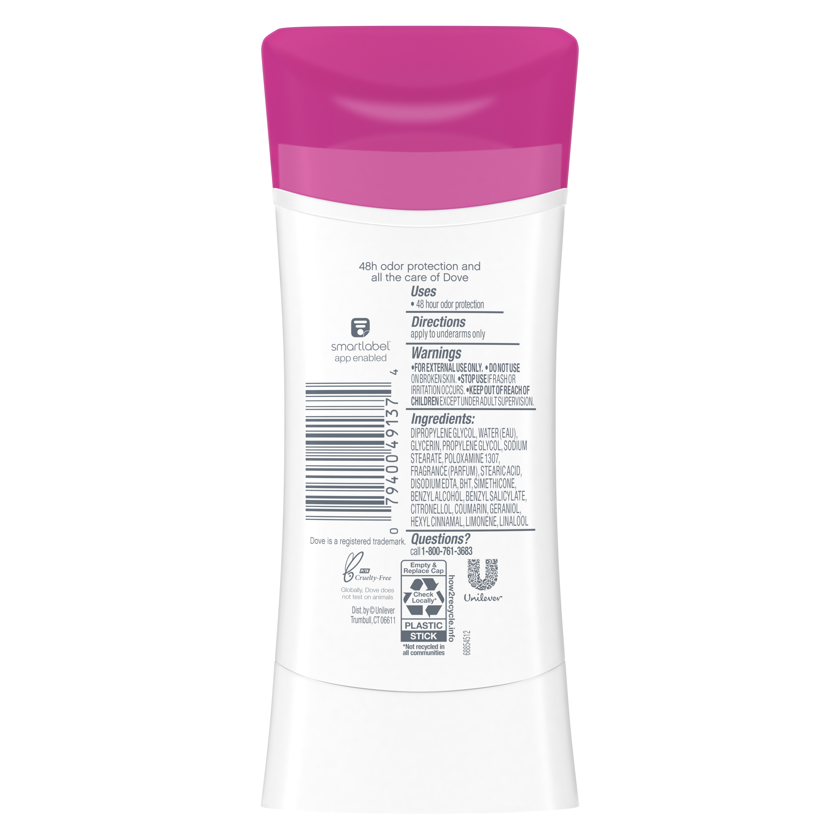 Dove Teens Aluminum-Free Deodorant Stick Strawberry Sparkle