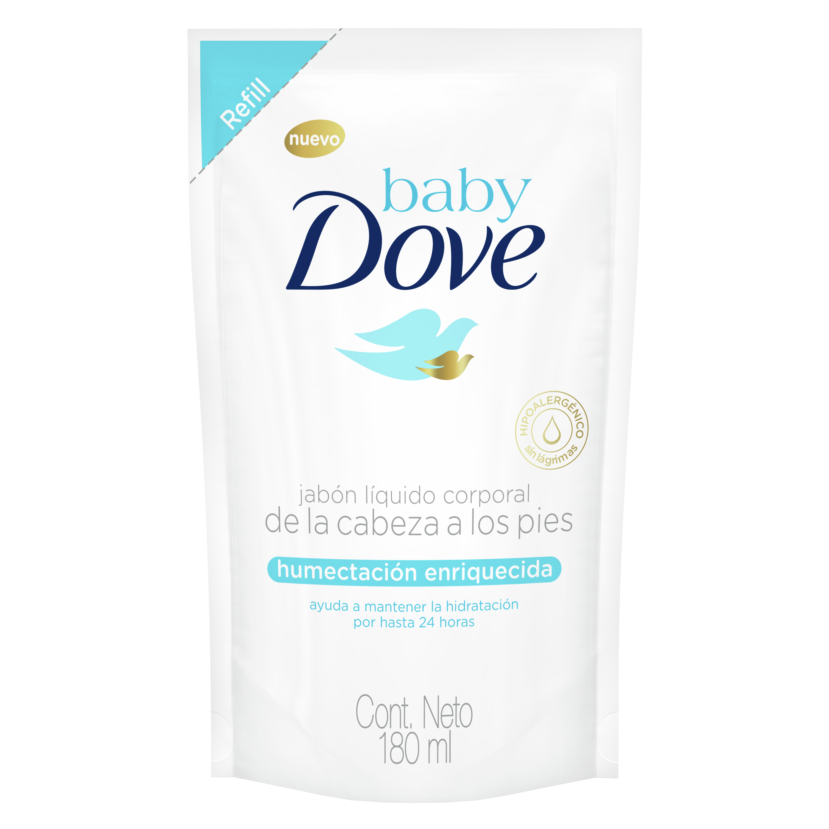Dove Jabón líquido de la Cabeza a los Pies Humectación Enriquecida 180ml