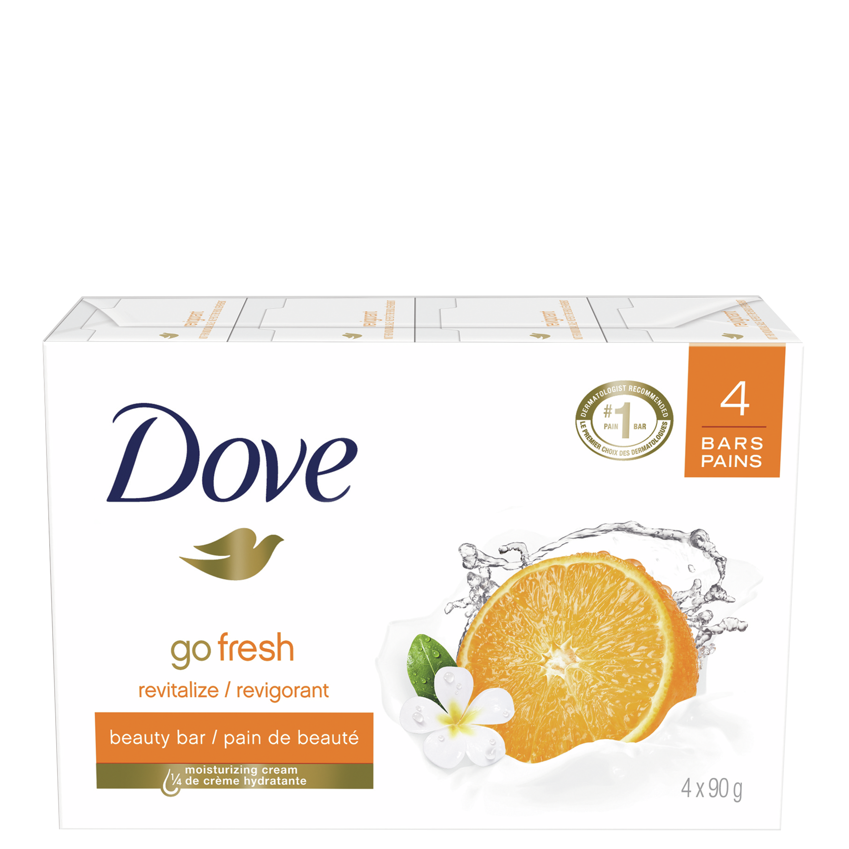 Pain de beauté Go Fresh Mandarine et fleur de tiare 4 x 90 g