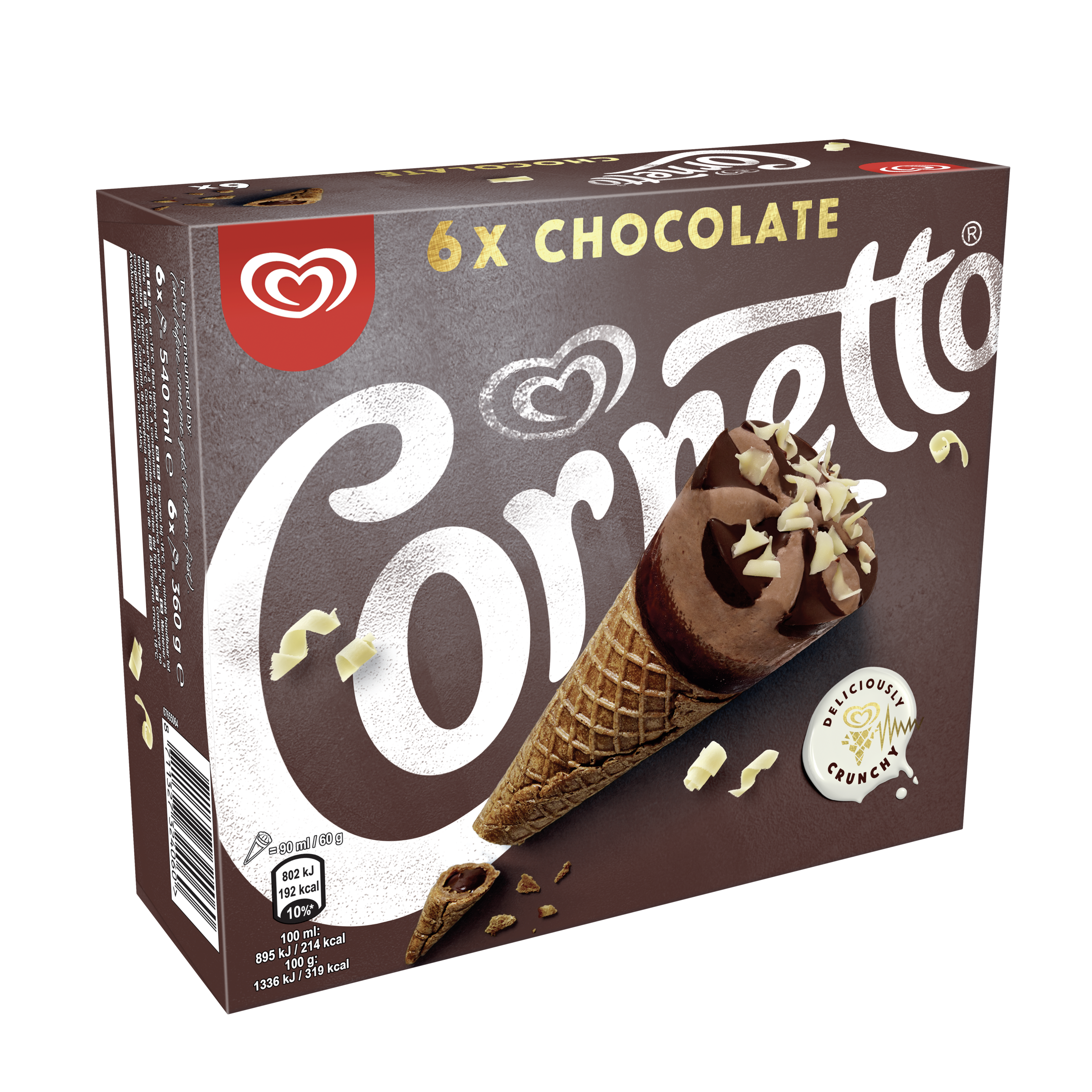 Cornetto Chocolate 90ml  x 6
