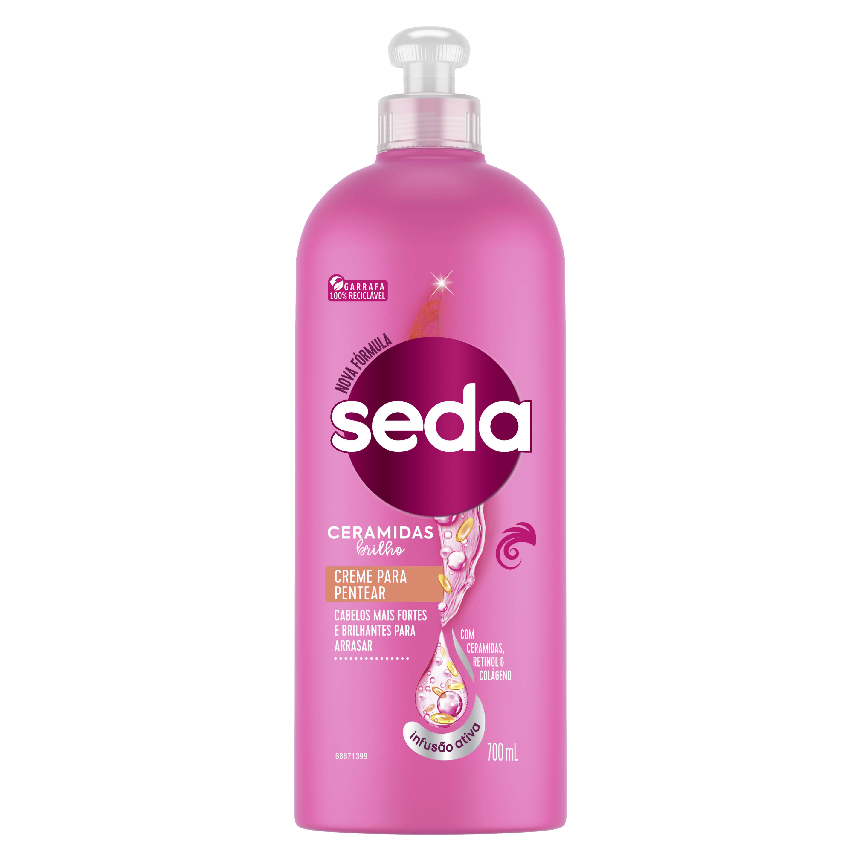 Uma imagem frontal da embalagem de Condicionador Seda Ceramidas 325ml