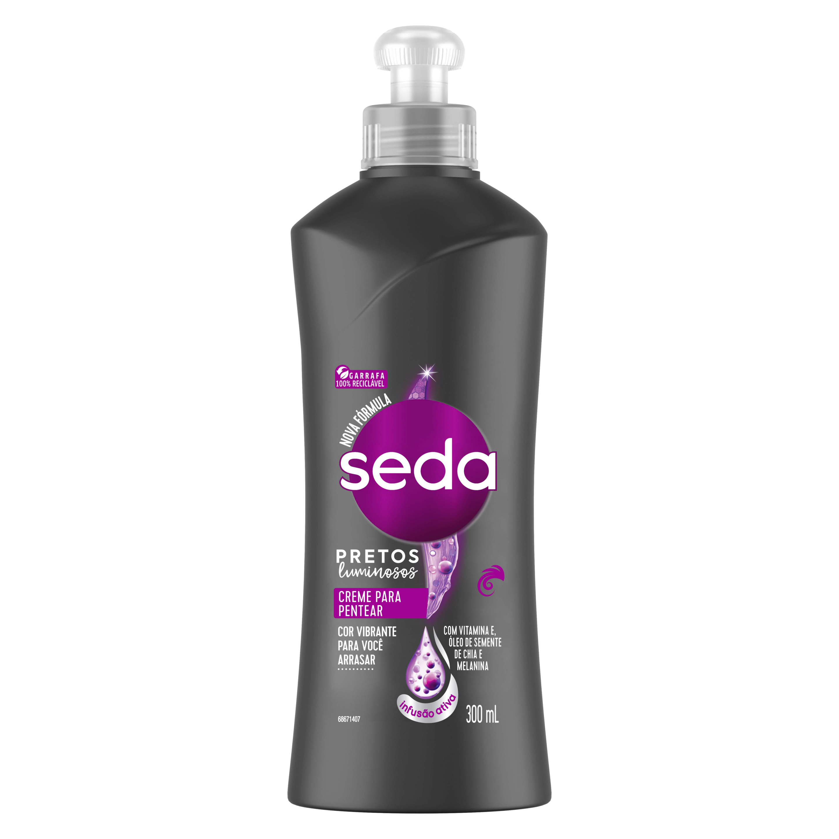 Creme Para Pentear Seda Pretos Luminosos