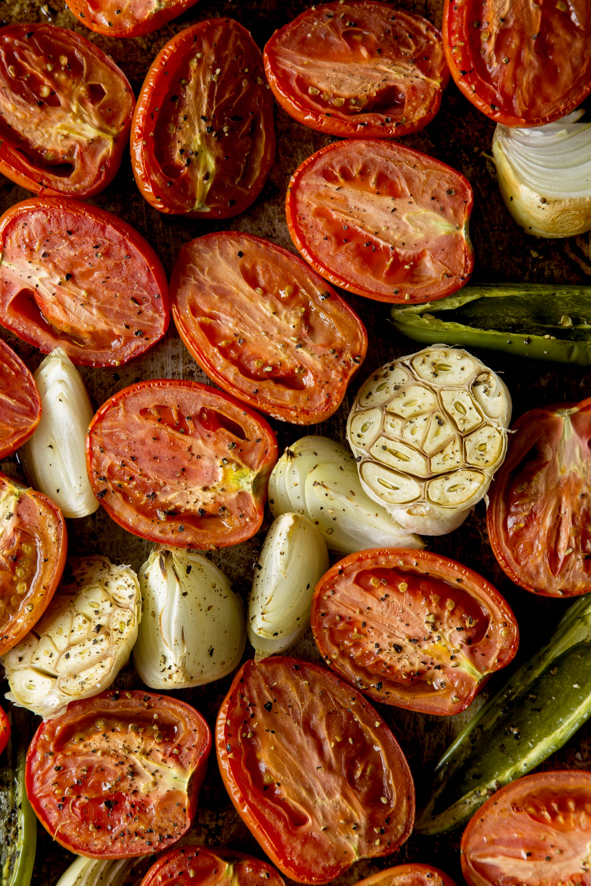 Roasted Tomatoes and Garlic