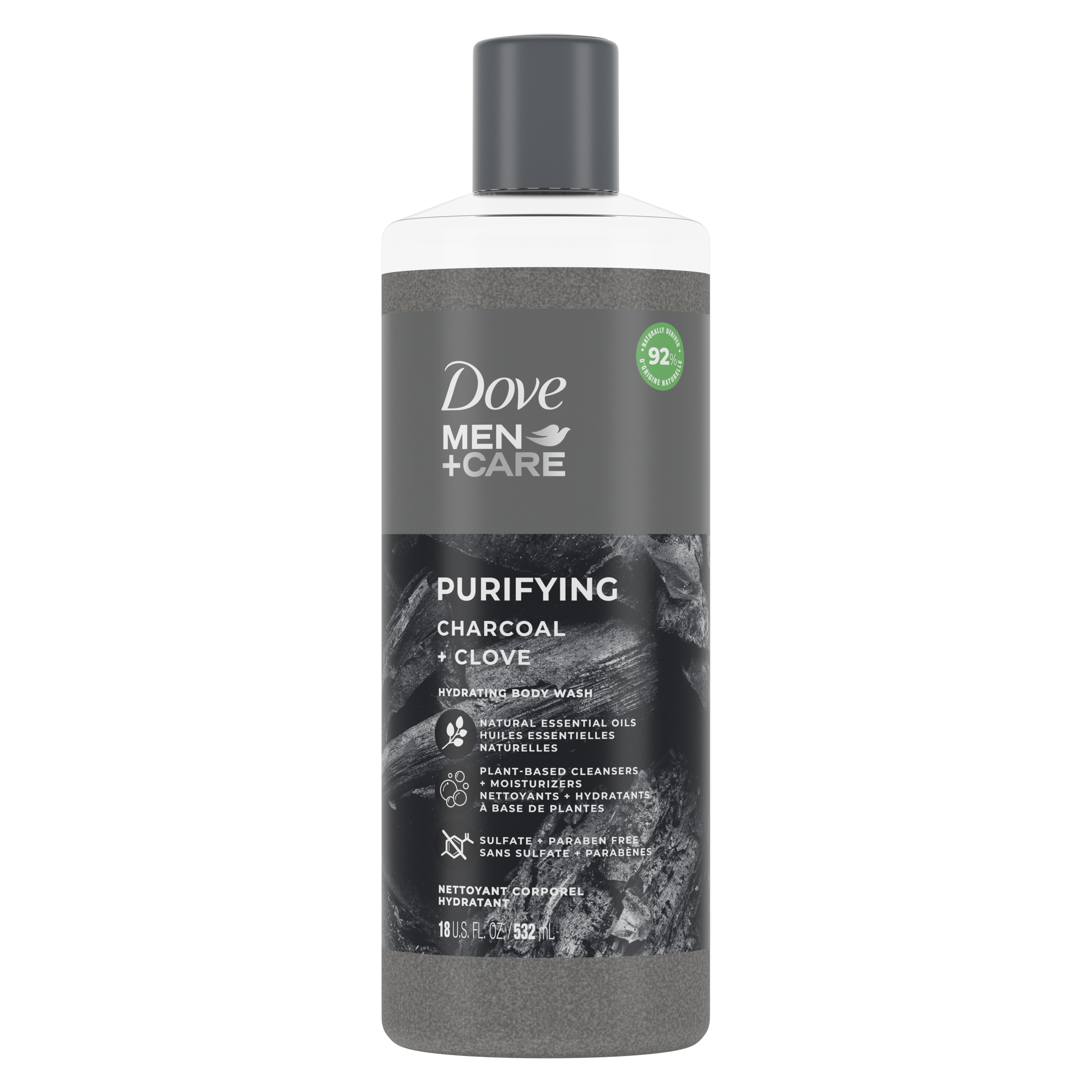 Dove Men+Care Charcoal + Clove Body Wash 18 oz