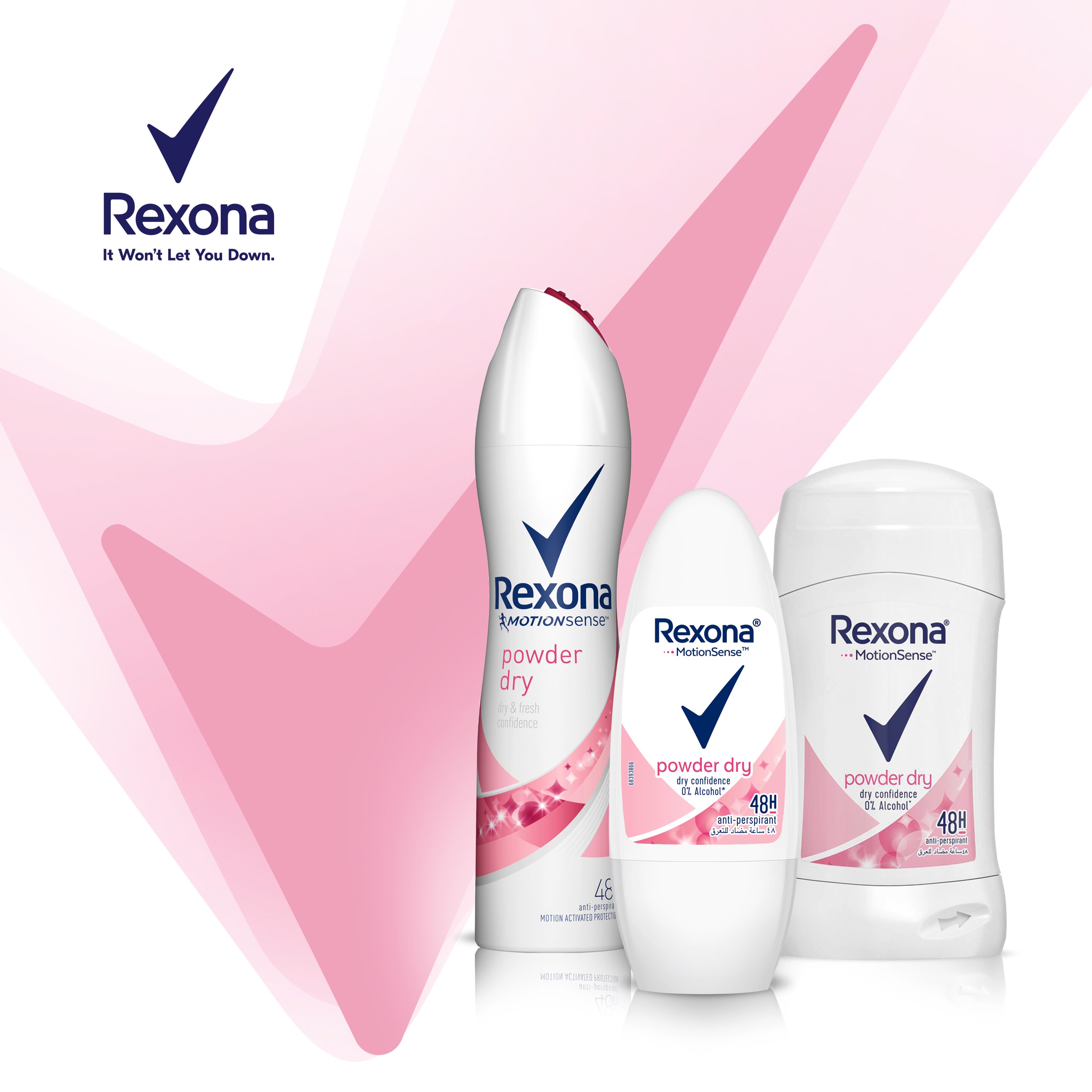 Rexona for Women Antiperspirant Deodorant Roll-On, 48 Hour Sweat and Odor Protection, Powder Dry, Keeps You Feeling Fresh and Dry, 50ml