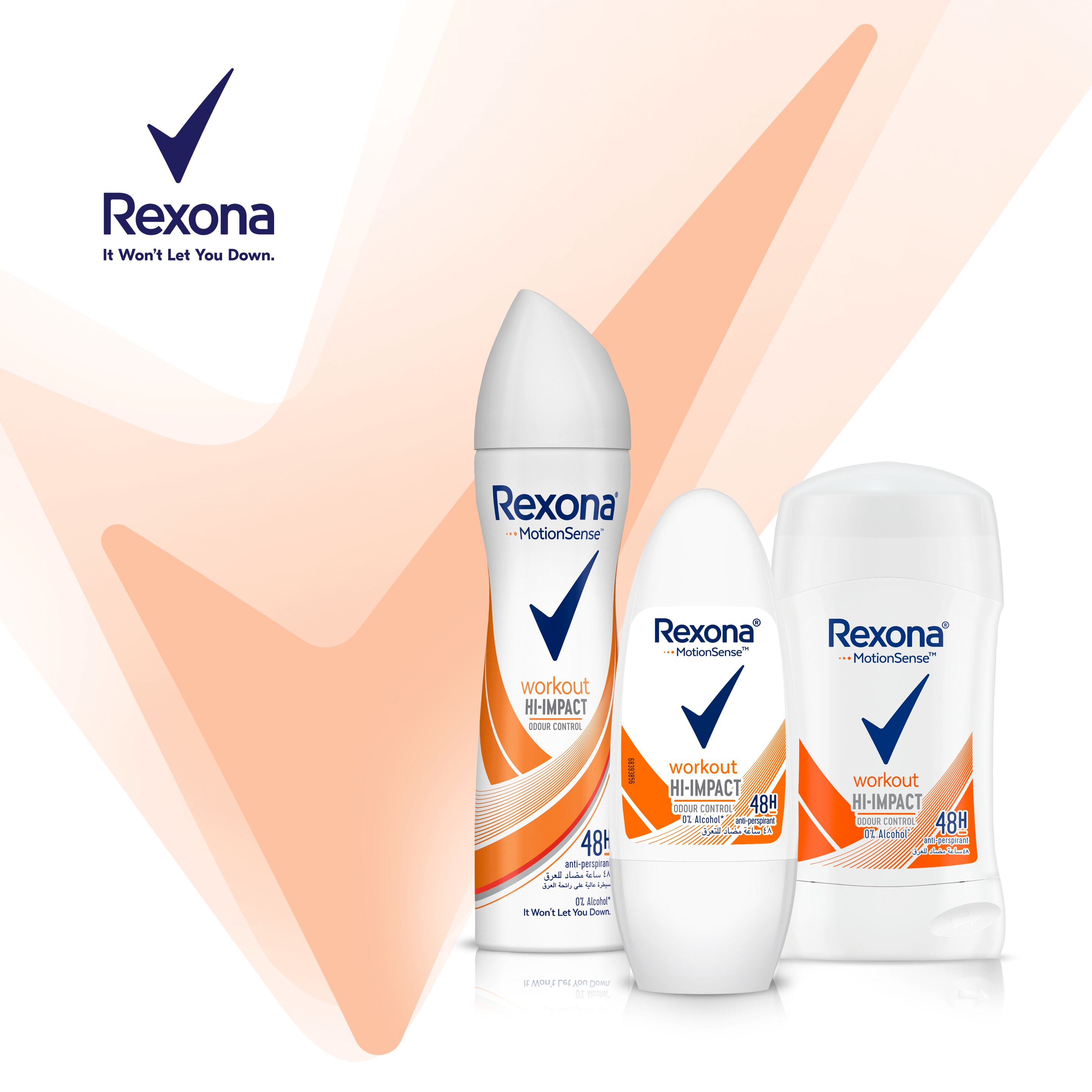 REXONA for Women Antiperspirant Deodorant Roll-On, 48 Hour Sweat and Odor Protection, HI-Impact Workout, Keeps You Feeling Fresh and Dry, 50ml