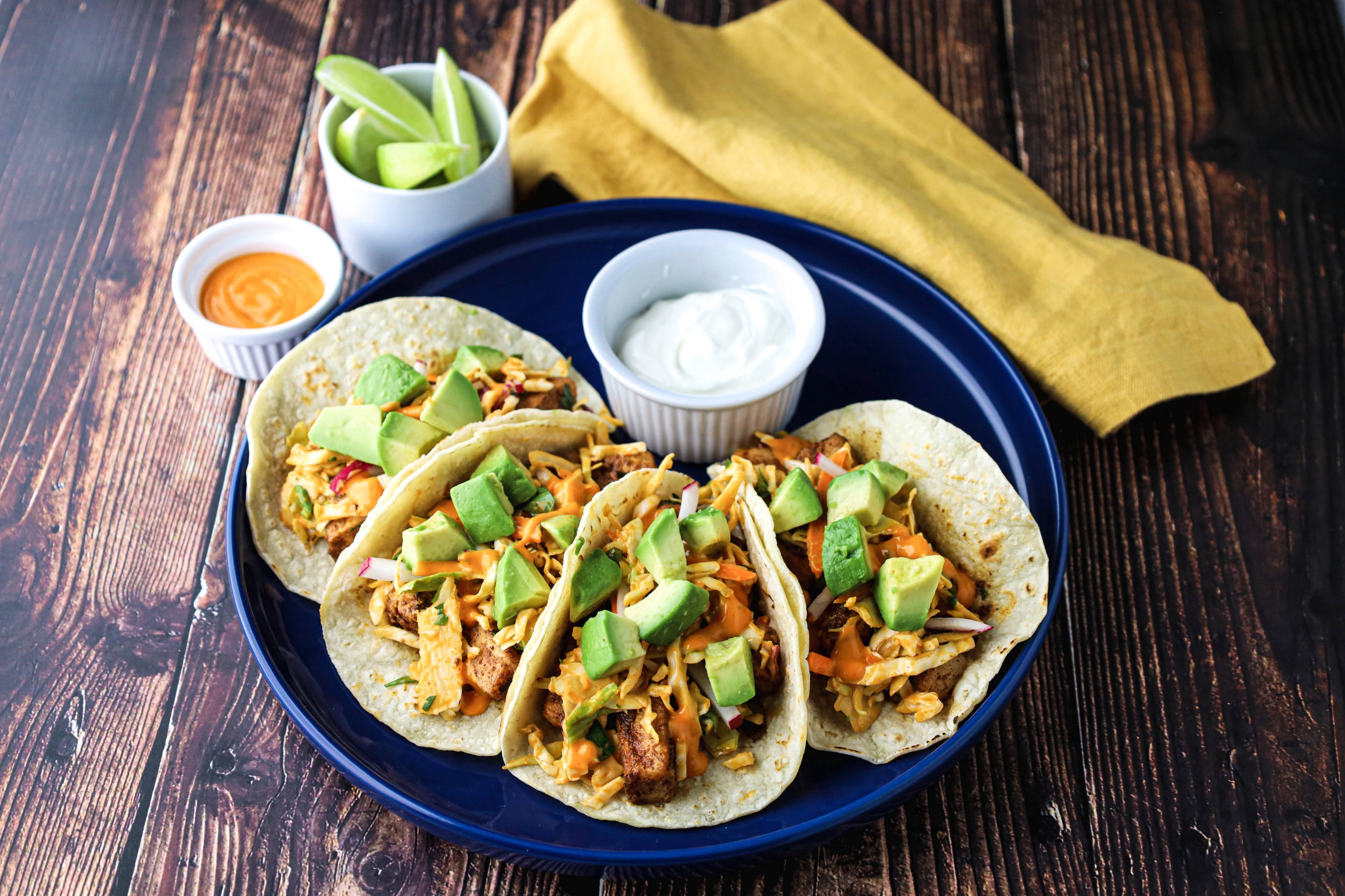 Fish Tacos with Spicy Slaw