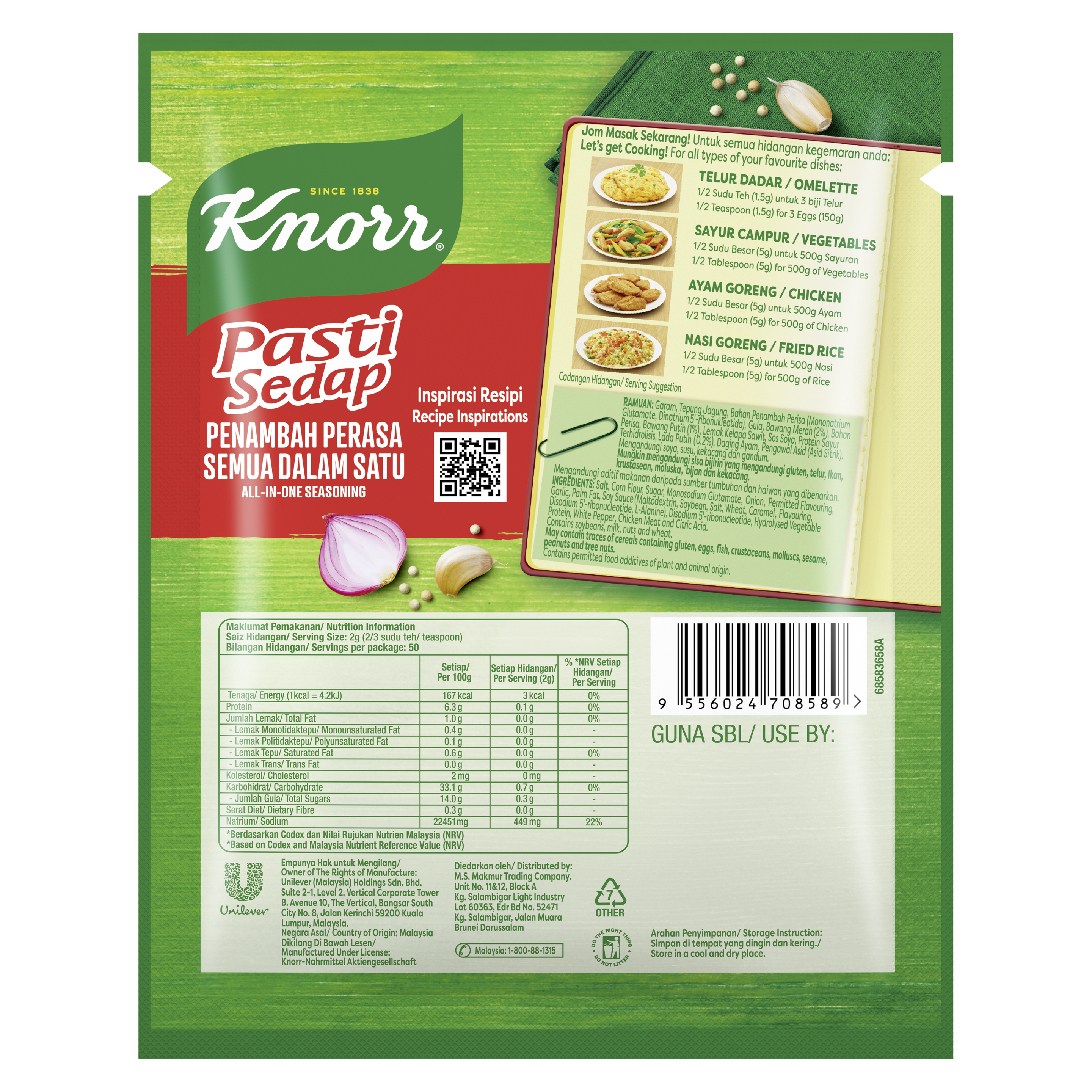 Knorr Seasoning Powder All-in-One Pasti Sedap 100g