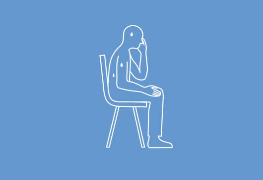 siedzenie, nadmierna potliwość podczas siedzenia