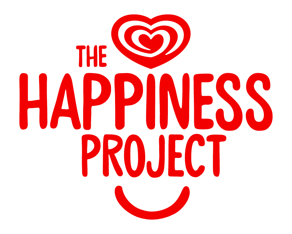 The Happiness Project logotyp med länk till hemsidan