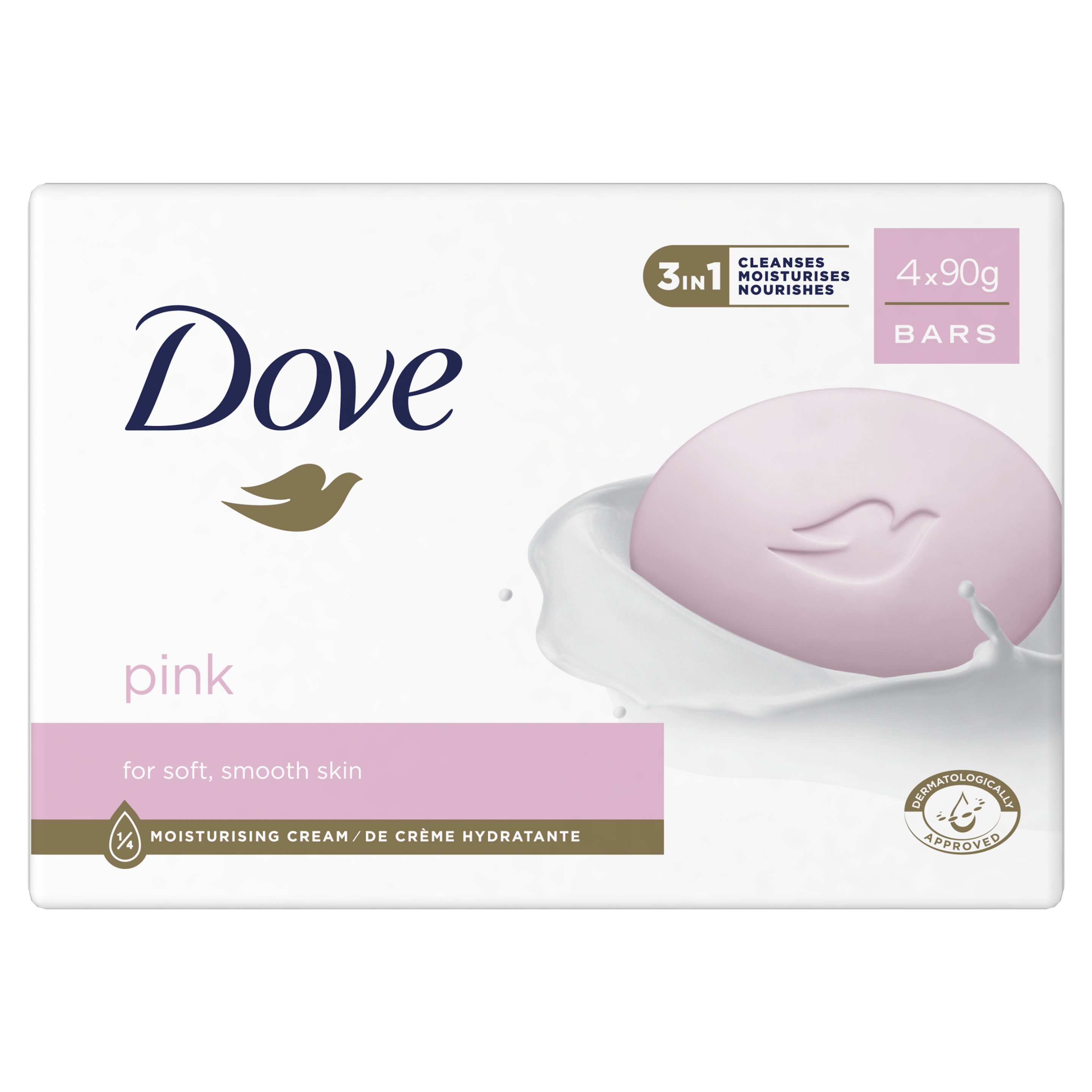 Dove Pink Beauty Bar 4x90g