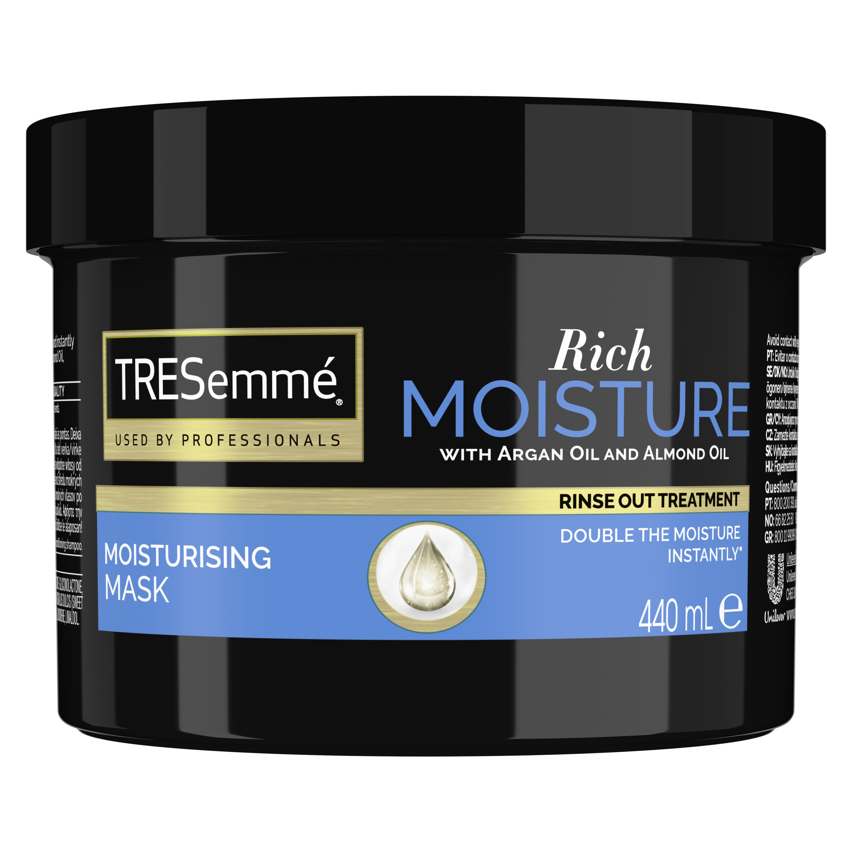 Imagem de frente TRESemmé Máscara Cabelo Rich Moisture 440ml packshot