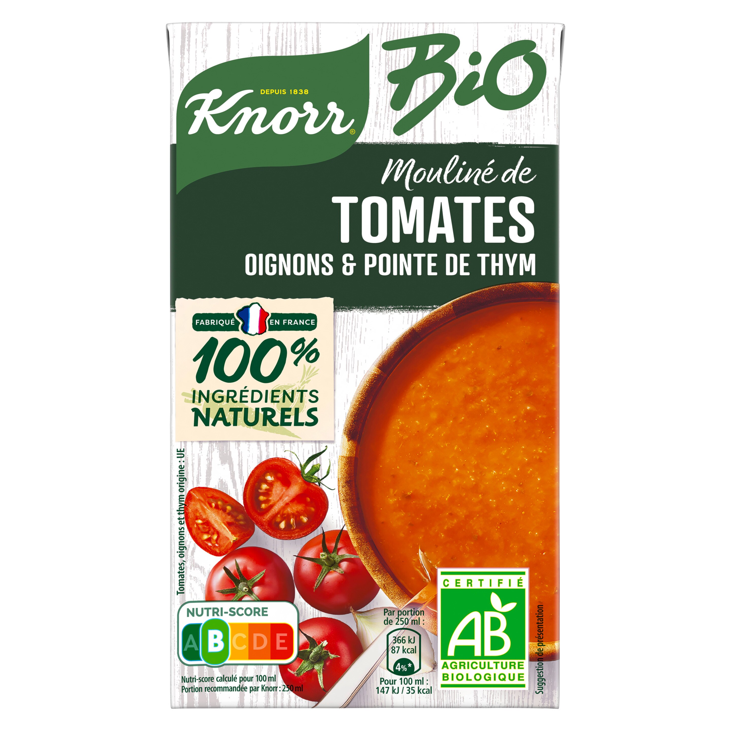 Soupe bio de tomates, orange - 750 ml - A Côté 