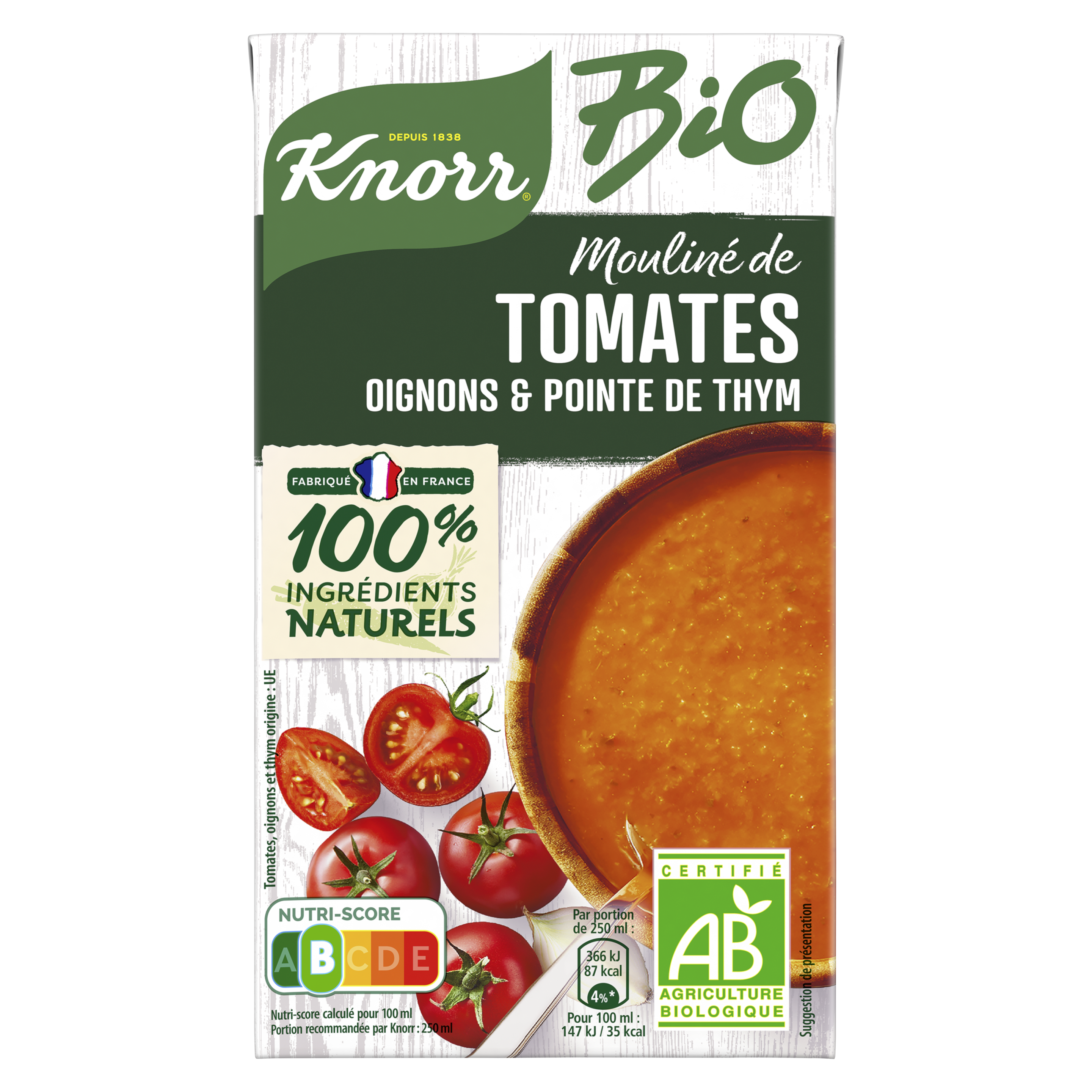 Soupe Tomates Oignons et Pointe de Thym BIO