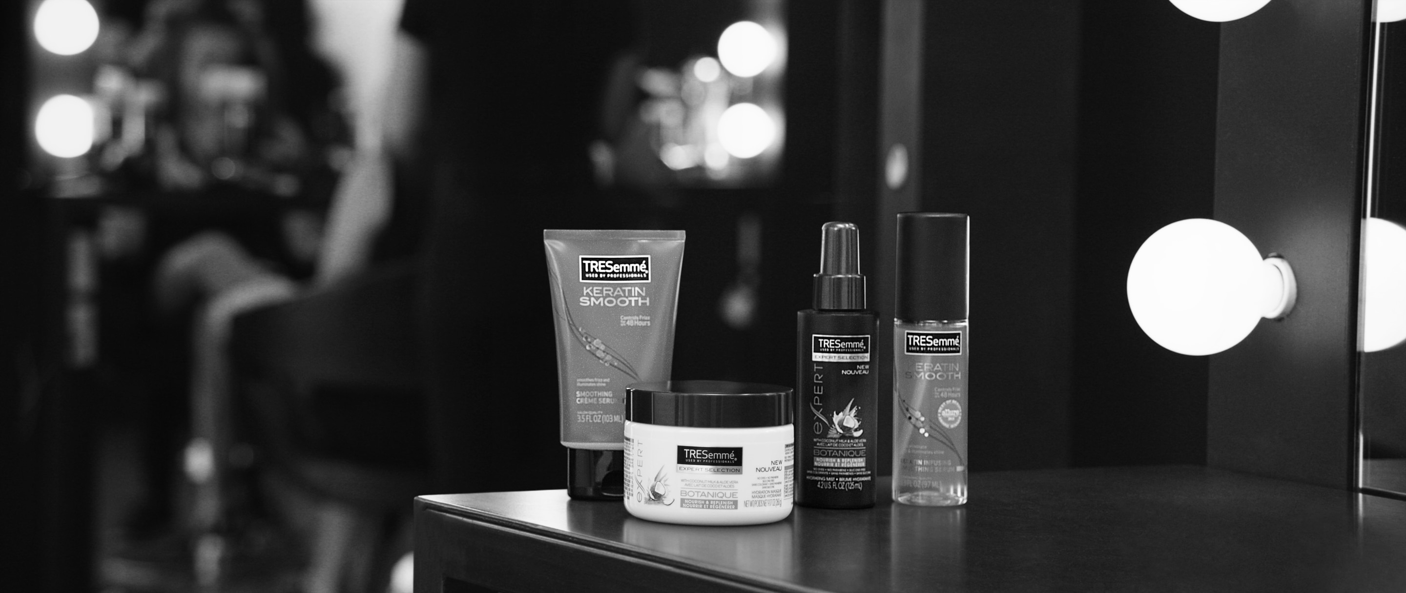 A selection of TRESemmé hair treatments, including hair masks and hair oils.
