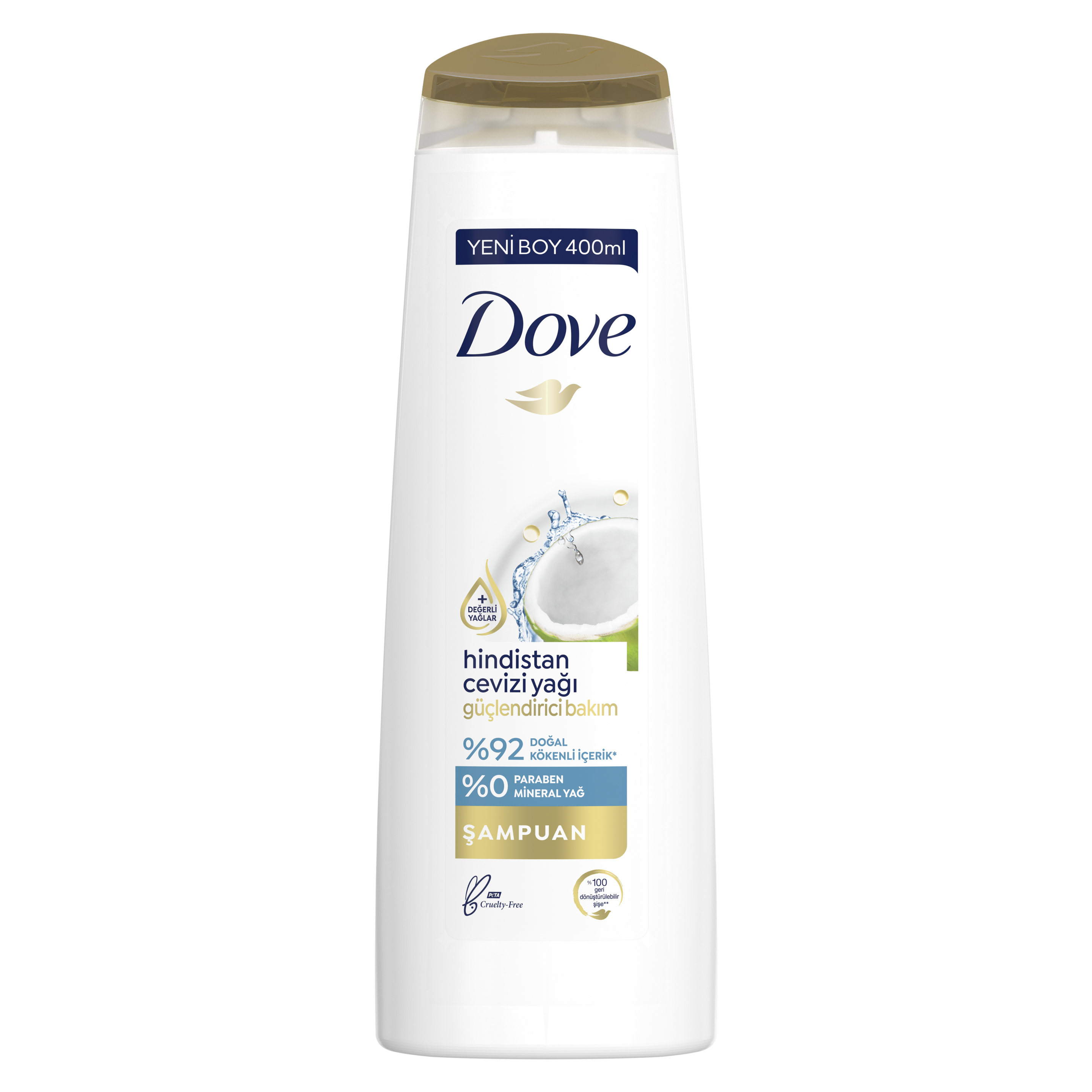Dove  Saç Bakım Şampuanı  Hindistan Cevizi Yağı Güçlendirici Bakım 400 ml