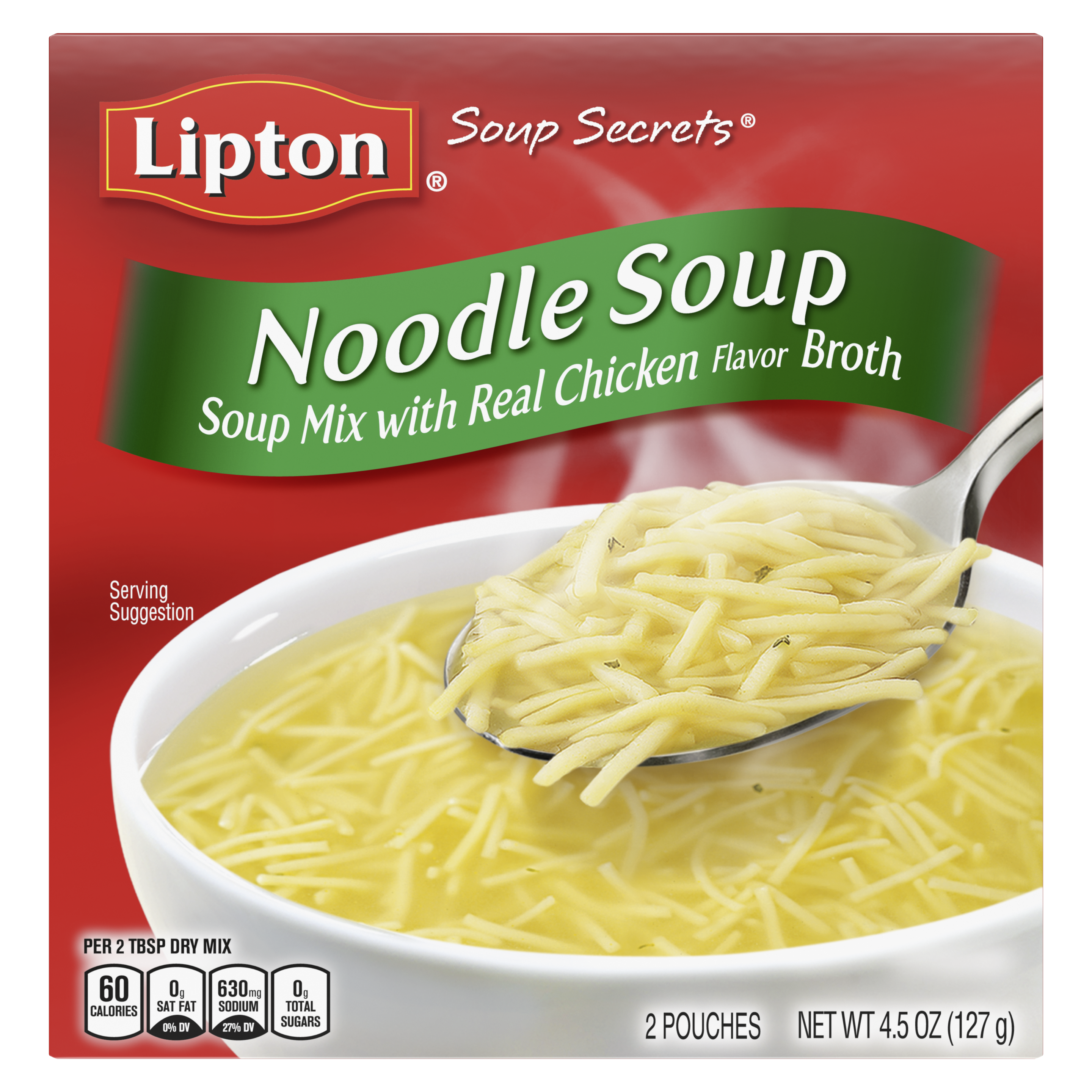 Lipton Noodle Soup Chicken Flavor Soup Mix packshot