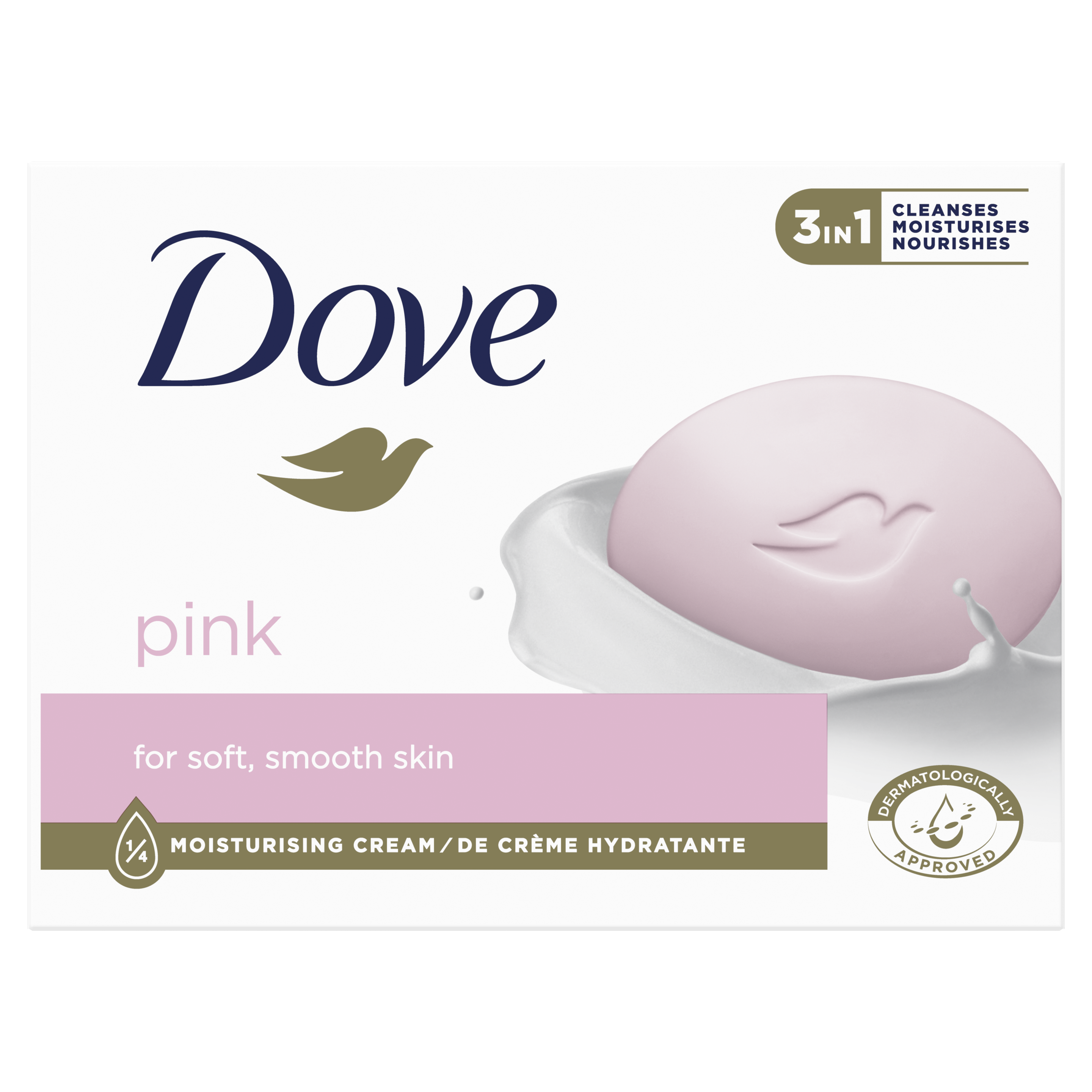 Dove Pink Kremowa kostka myjąca 90g