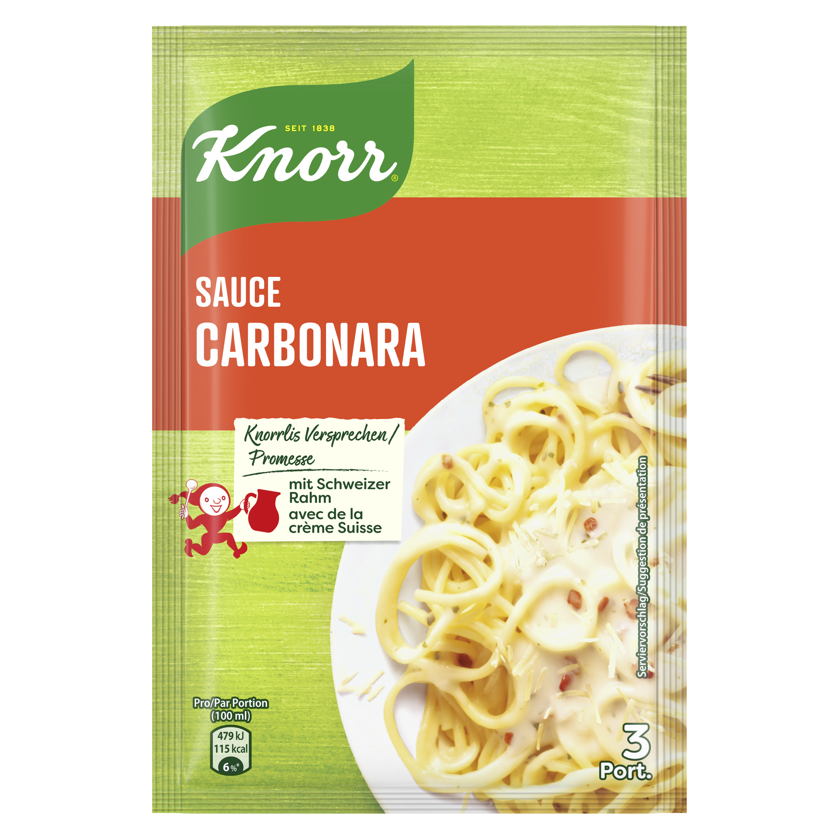 KNORR Sauce carbonara sachet 3 portions