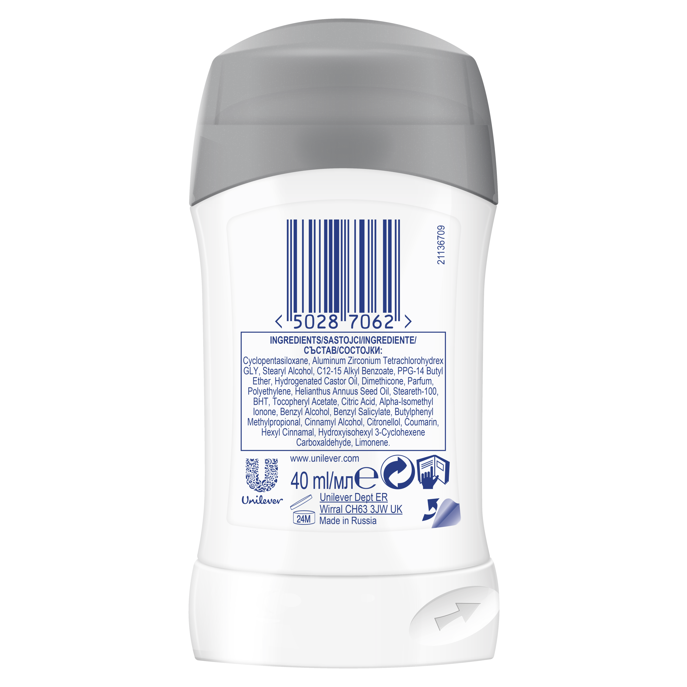 Antiperspirant stick Invisible Dry